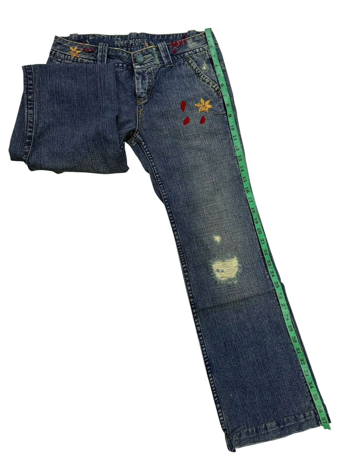 Japanese Brand Flared Jeans Free People Distressed Bootcut Denim Size US 30 / EU 46 - 14 Thumbnail