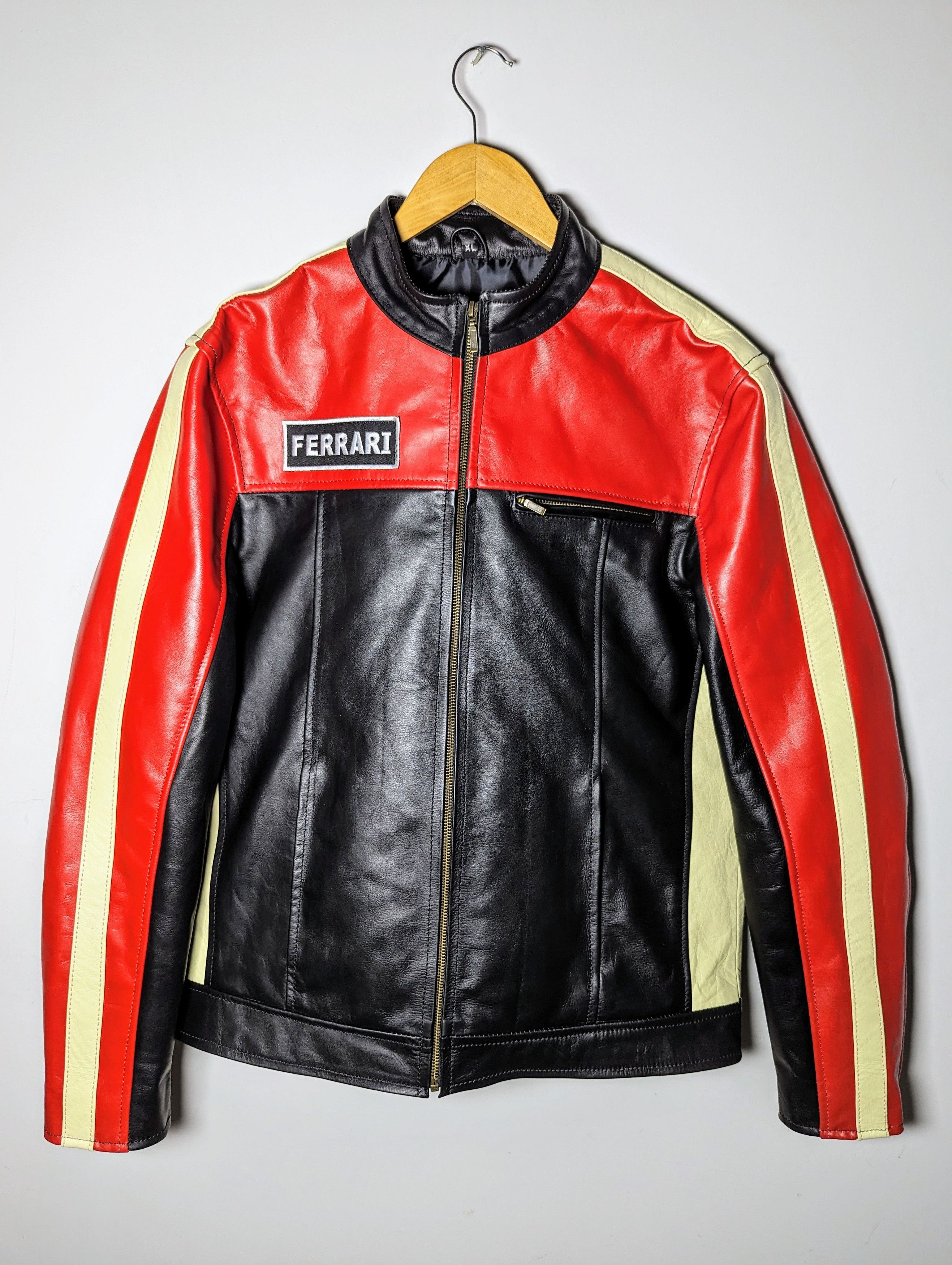 Ferrari 🔥 FERRARI 👀 RACING LEATHER JACKET STREETWEAR Size US M / EU 48-50 / 2 - 1 Thumbnail