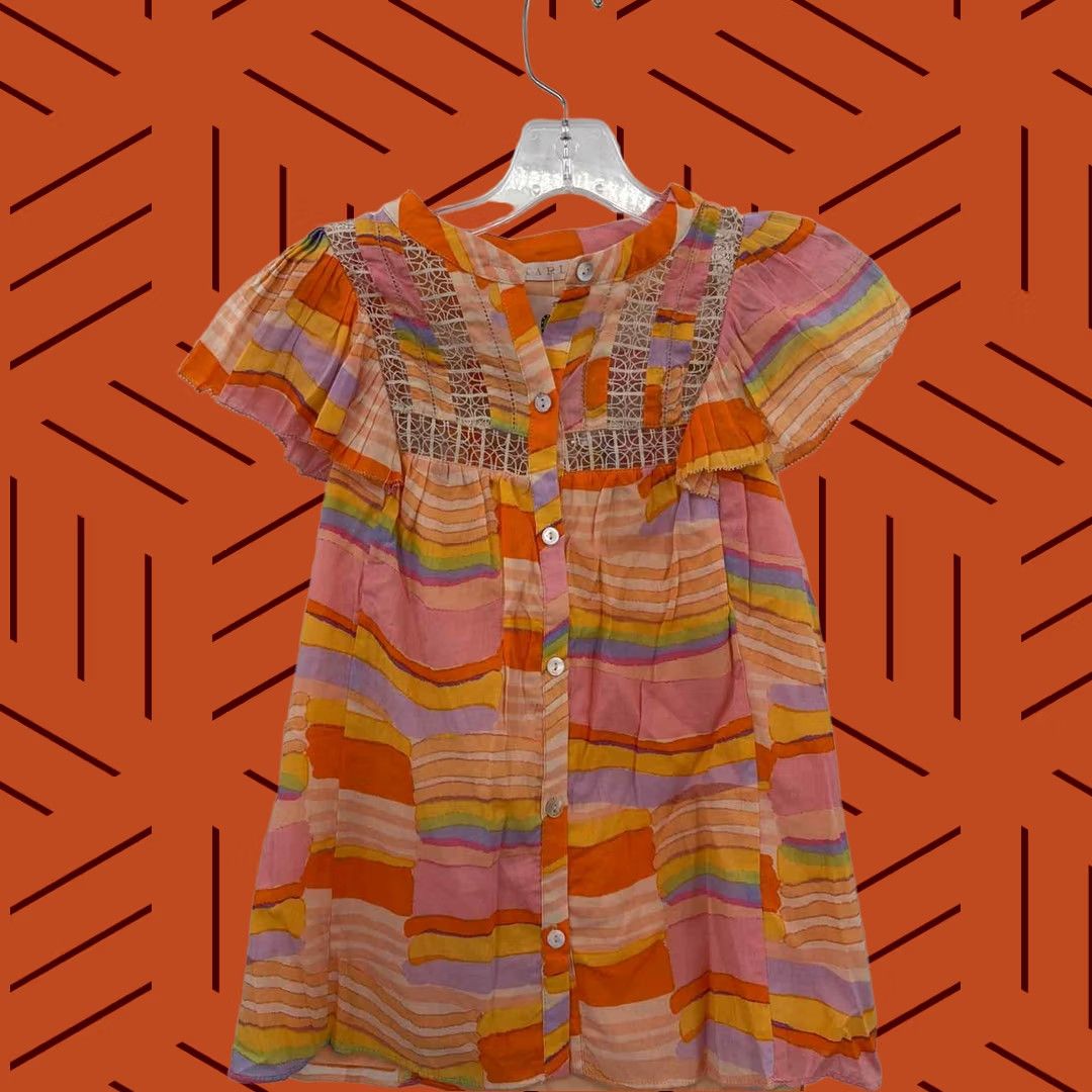 Vintage VINTAGE Pre-Owned Karlie Orange Size Medium Blouse Size M / US 6-8 / IT 42-44 - 1 Thumbnail