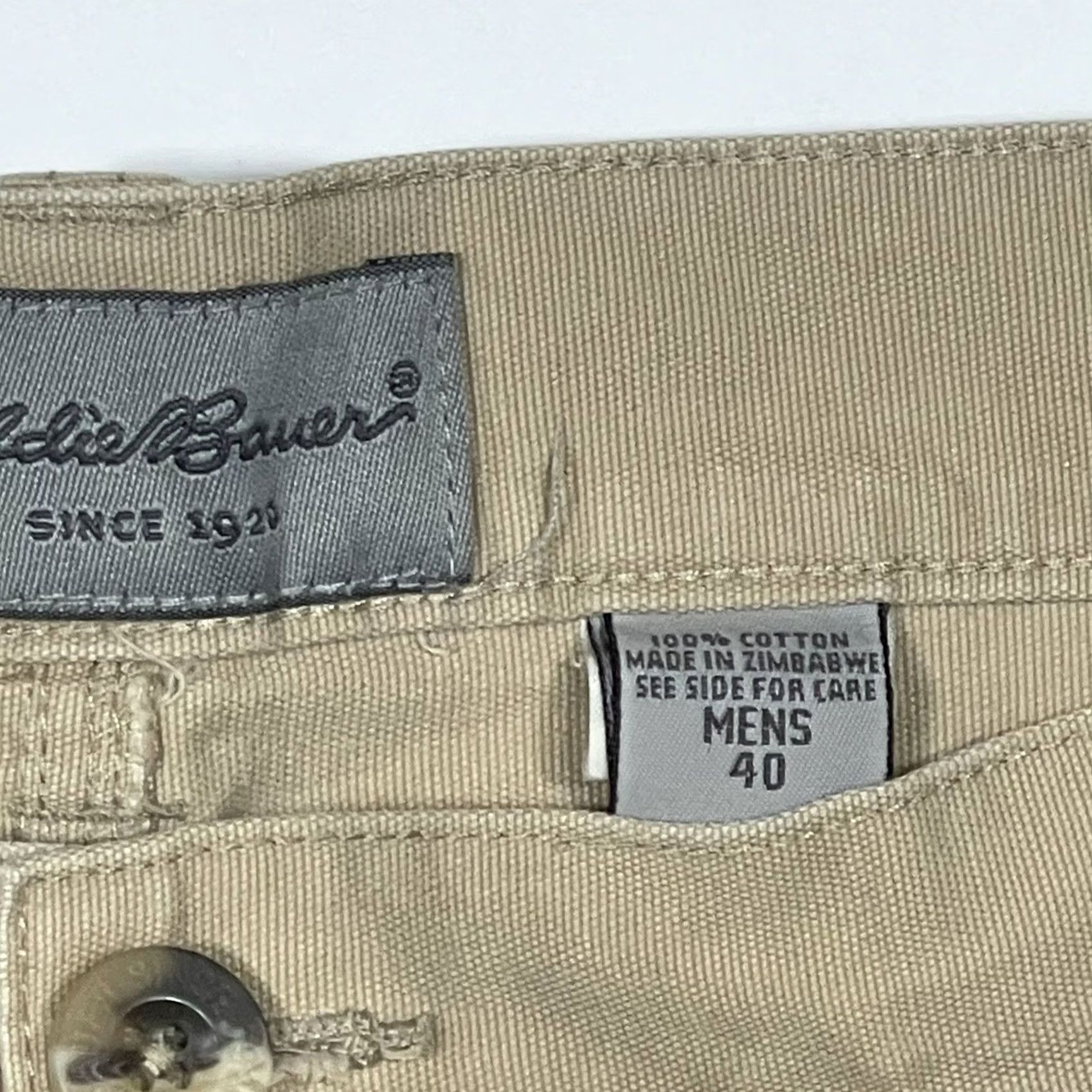 Eddie Bauer Eddie Bauer Mens Front Zip Beige Cargo Khaki Hiking Casual Summer Shorts Sz 40 Size US 40 / EU 56 - 3 Thumbnail
