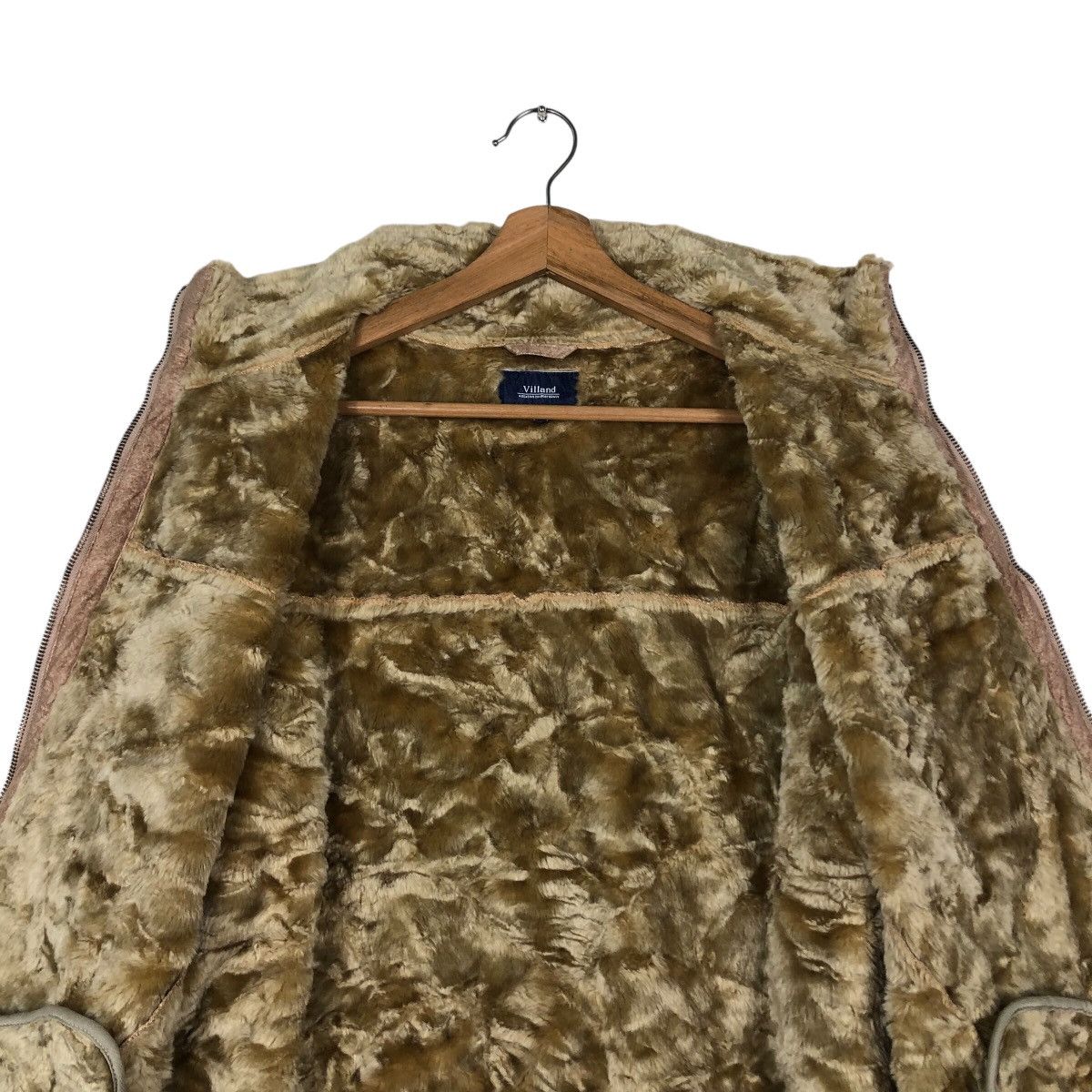 Japanese Brand 📌Vintage Leather Jacket Villand Mink Fur Shearling Blanket Size US L / EU 52-54 / 3 - 15 Thumbnail