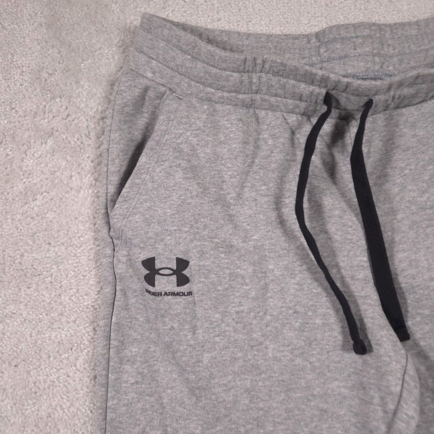 Under Armour Under Armour Mens Large Gray Fleece Jogger Pants Athletic Size US 33 - 3 Thumbnail