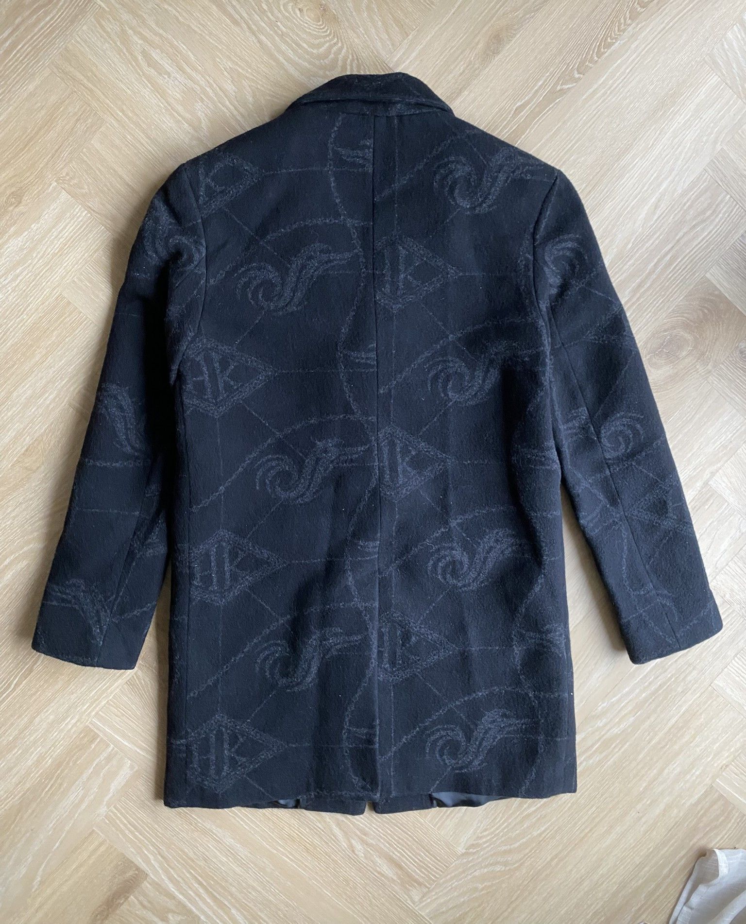 Acne Studios NWT $800 - Bankers Trench - Black Jacquard Logo Wool Size US M / EU 48-50 / 2 - 11 Thumbnail