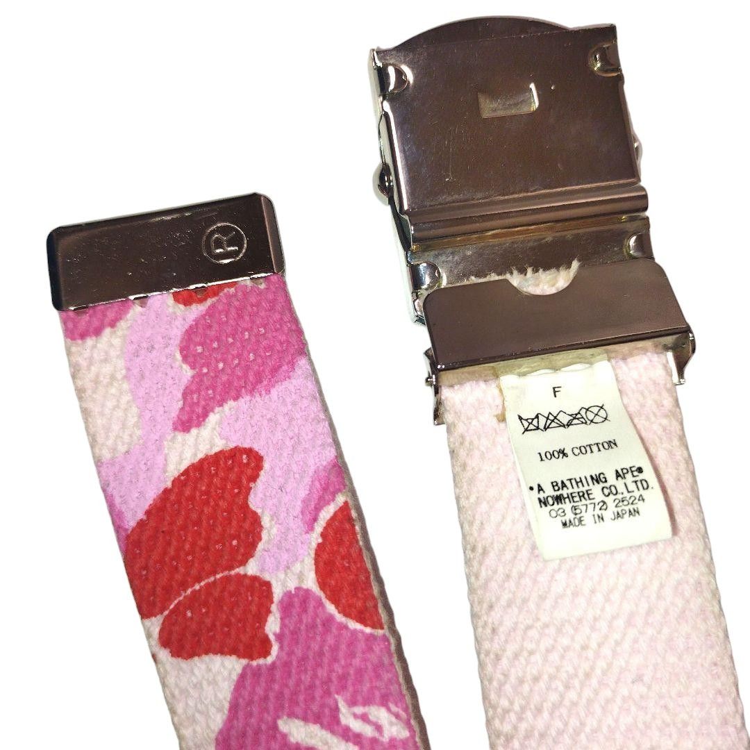 Bape A Bathing Ape (BAPE) - Pink Buckle Gacha Camo Belt Bapesta Size ONE SIZE - 5 Thumbnail