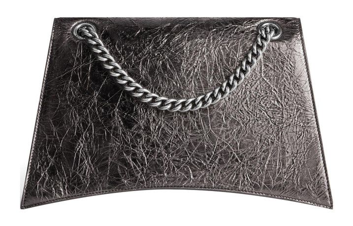 Balenciaga o1la1rc1a0725 Size: OS / Crush Chain Bag Medium in Grey Size ONE SIZE - 5 Thumbnail