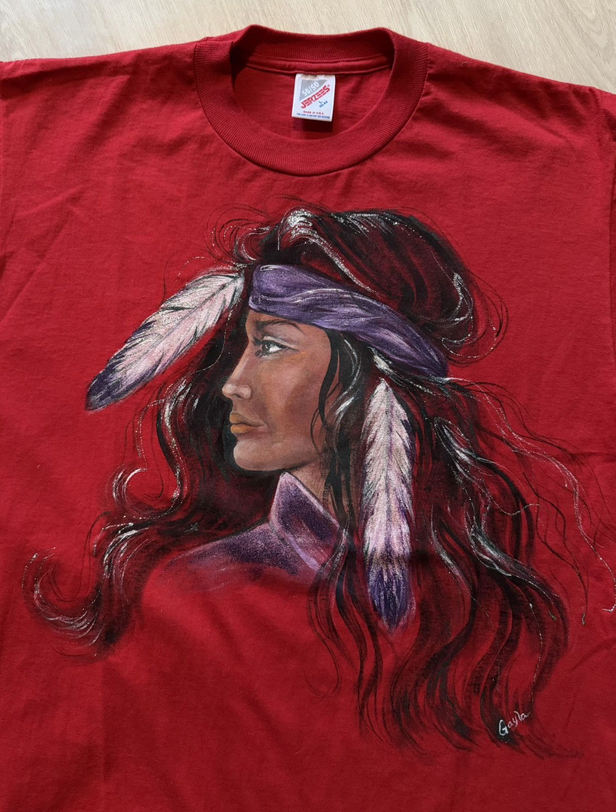 Vintage Vintage Hand Painted Native American Portraits Shirts Size US XL / EU 56 / 4 - 2 Thumbnail
