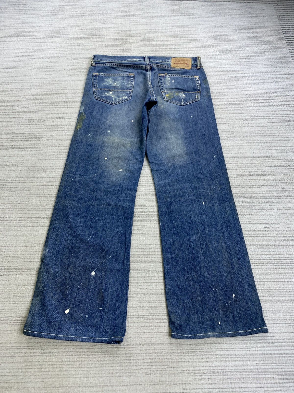 Abercrombie & Fitch Vintage Abercrombie & Fitch Paint Splatter Denim Pants Size US 34 / EU 50 - 2 Thumbnail