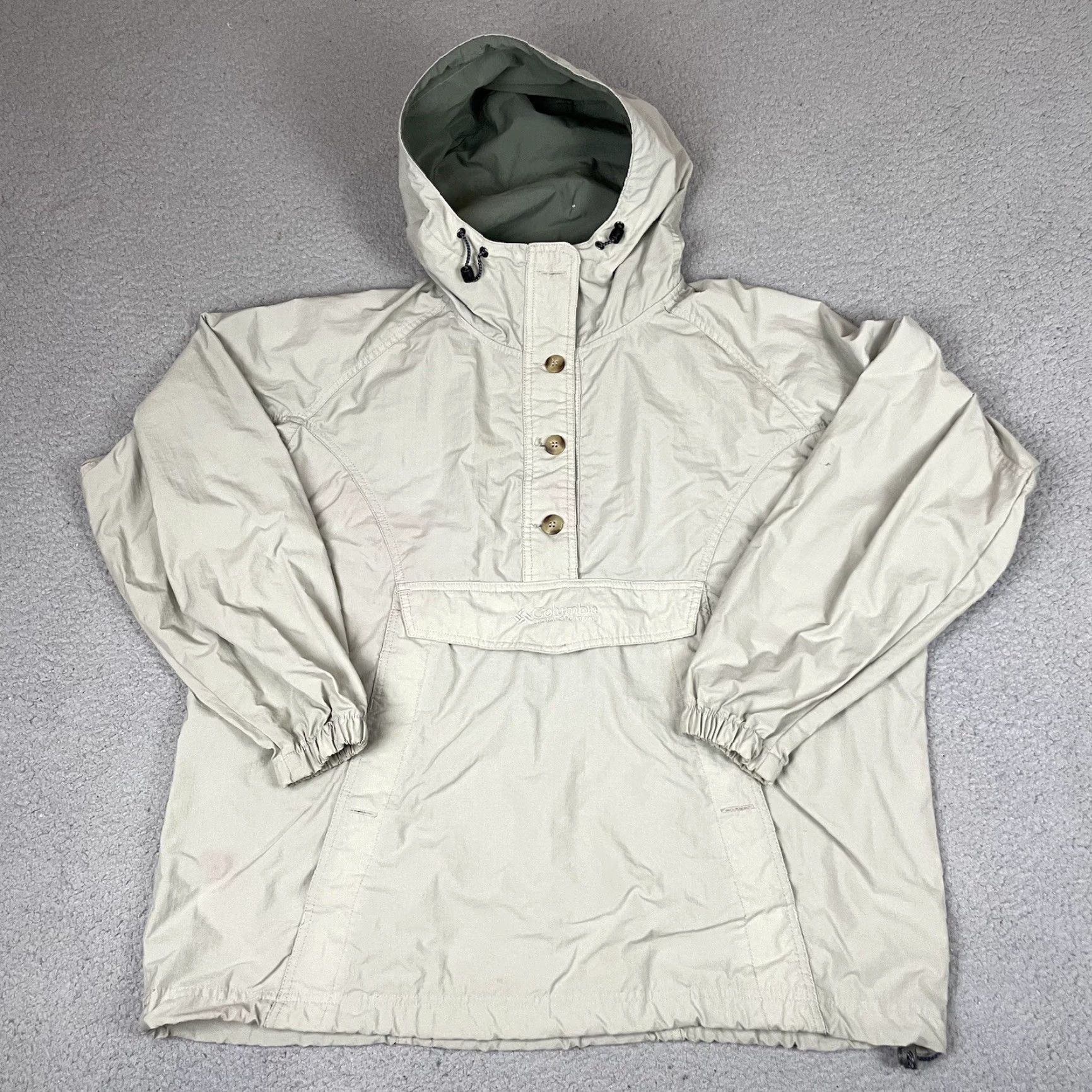 KangaROOS **Columbia Windbreaker Henley Pullover Womens Large Beige** User: **Columbia Windbreaker Henley Pullover Women's Large Beige** Size L / US 10 / IT 46 - 2 Thumbnail
