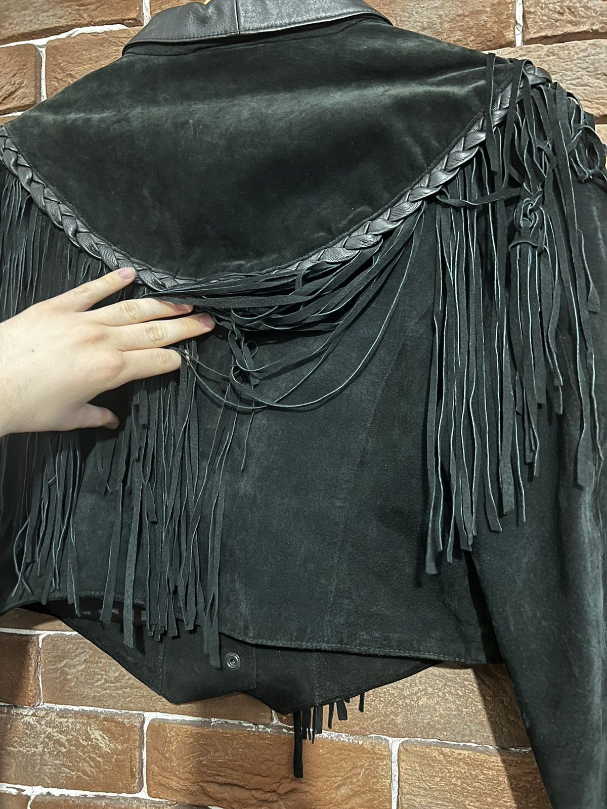 Vintage Vintage Suede Fringe Cowboy Western Leather Jacket Hype Rare Size M / US 6-8 / IT 42-44 - 6 Thumbnail