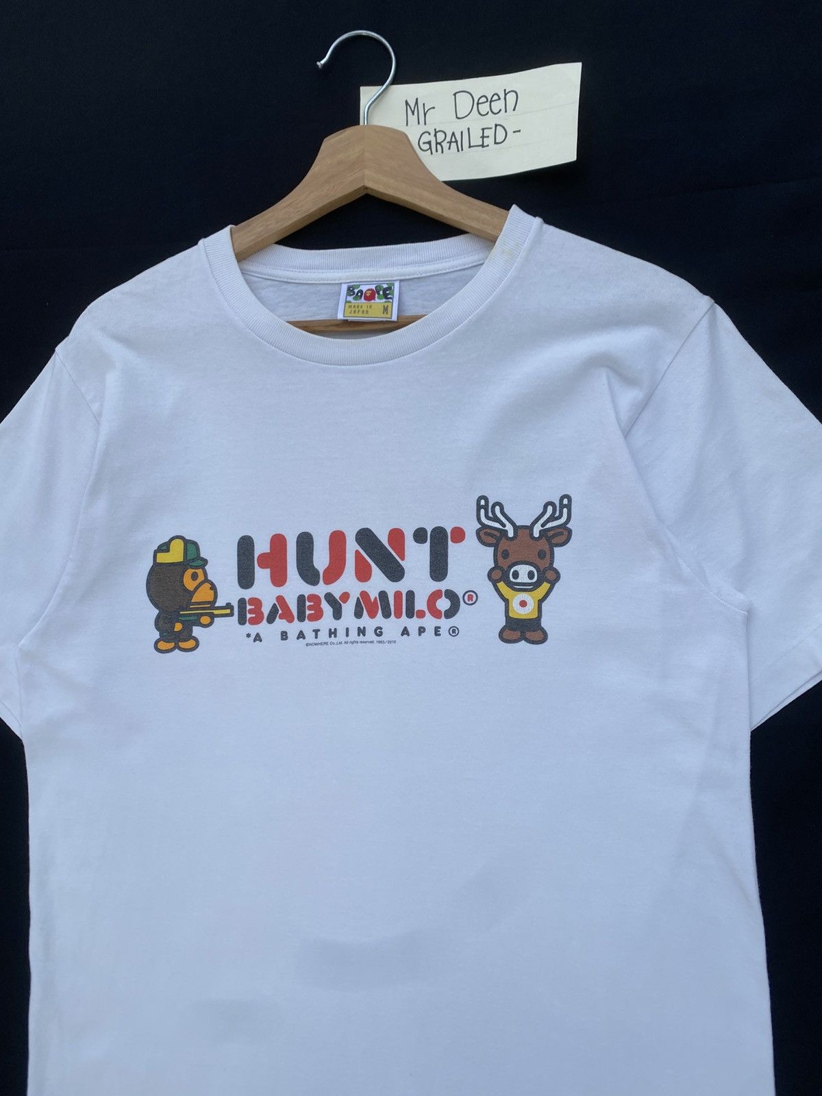 Bape Rare BAPE SS2010 Hunt Baby Milo Tshirt Size US M / EU 48-50 / 2 - 8 Thumbnail