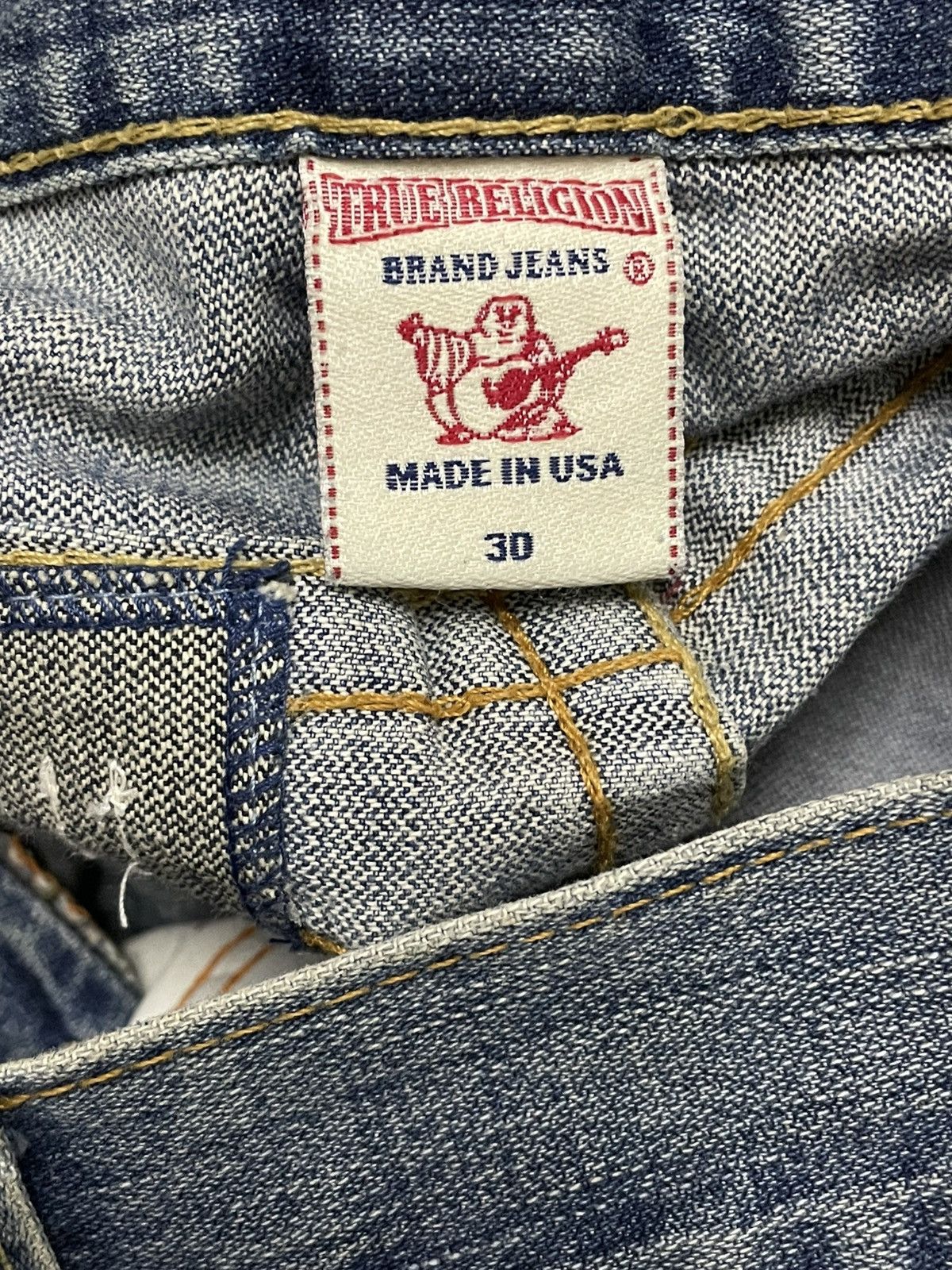 True Religion Vintage 90s Designer True Religion Distressed Flared Denim Size US 31 - 17 Thumbnail