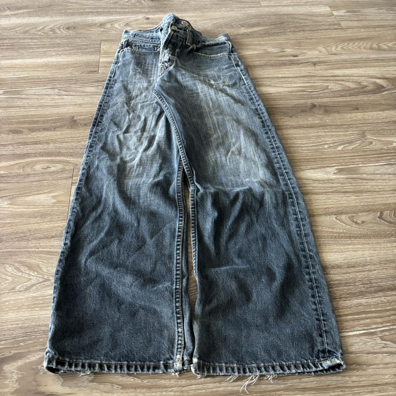 Vintage Crazy Vintage Y2K/2000s Grunge Faded Dark Wash Denim Jeans! 29x30 Size US 29 - 3 Thumbnail
