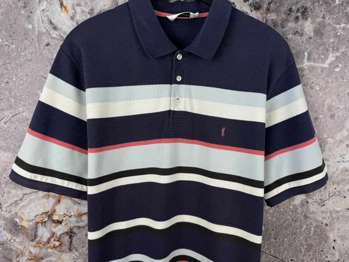 Yves Saint Laurent Men’s Yves Saint Laurent Striped Polo Shirt Size XXL Size US XXL / EU 58 / 5 - 3 Thumbnail