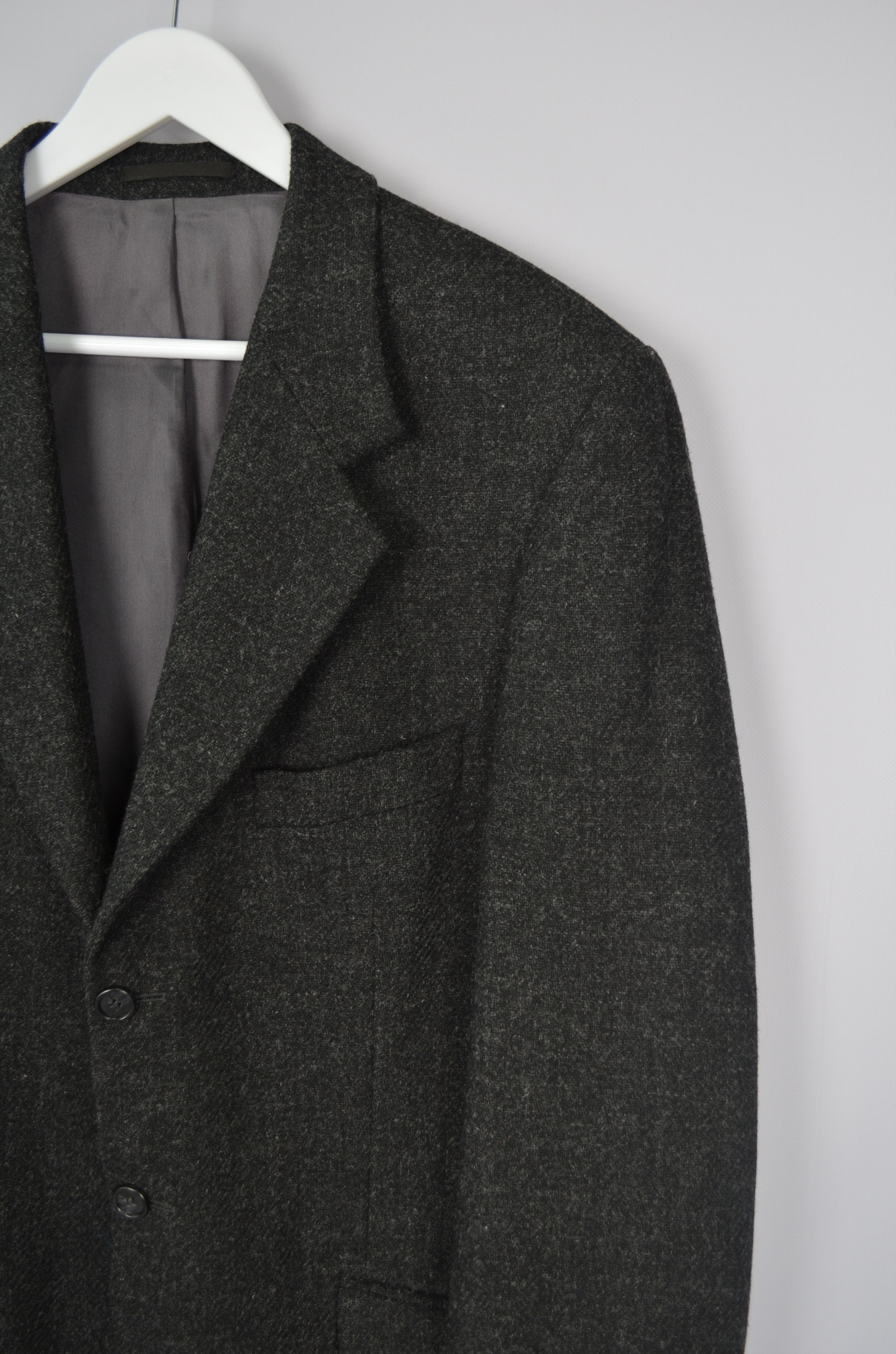 Designer Walker Slater Tweed Jacket Blazer Grey 100% Wool Size 44/XL Size 44R - 3 Thumbnail