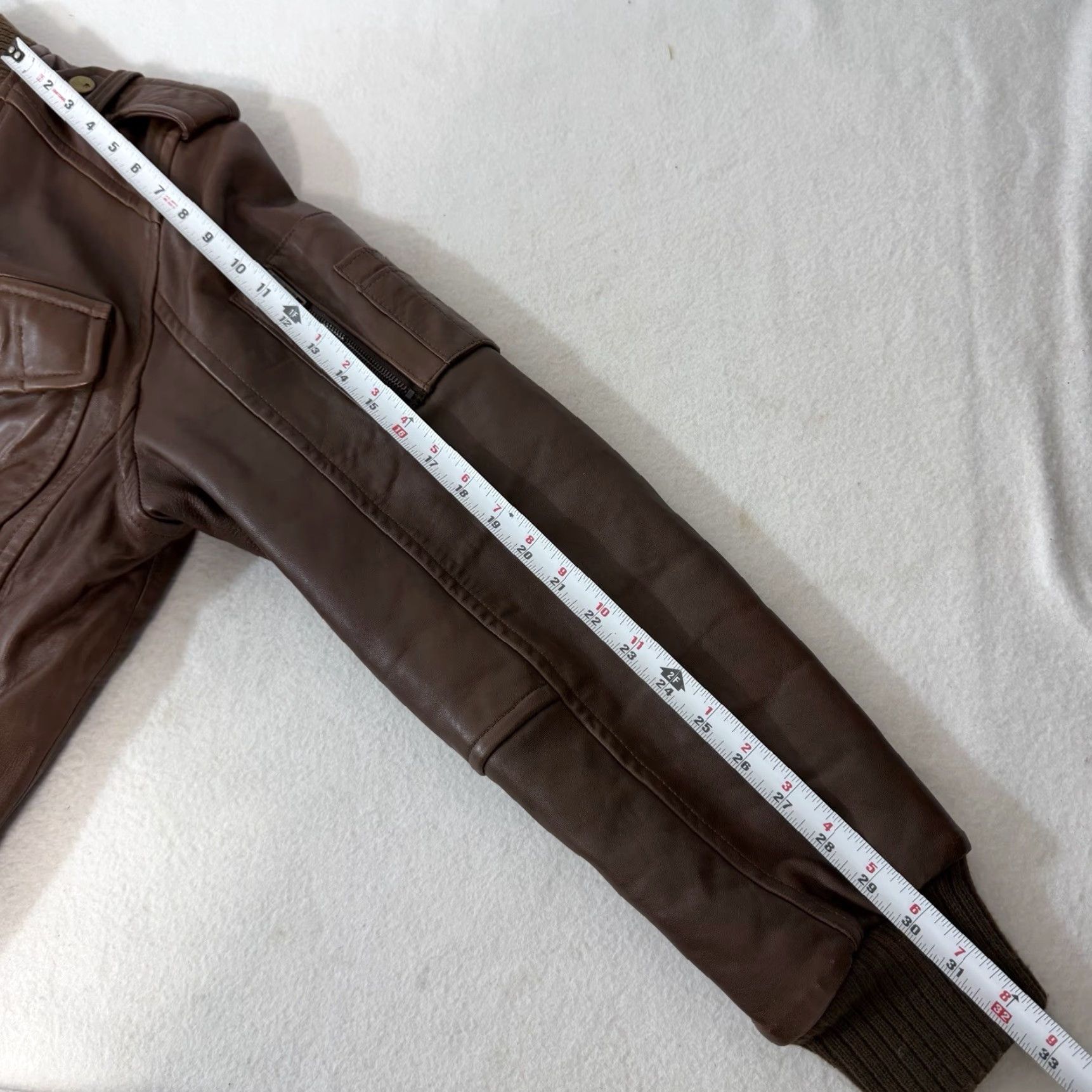 Rocawear Rocawear Leather Bomber Jacket Mens XL Brown Zip Quilted Lined Coat Size US XL / EU 56 / 4 - 3 Thumbnail