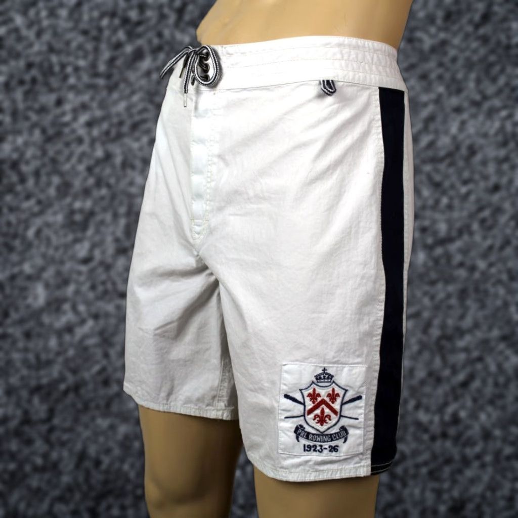Ralph Lauren Ralph Lauren WHITE NAVY BLUE ROWING CLUB SWIM SHORTS TRUNKS NWT 30 Size US 30 / EU 46 - 1 Thumbnail