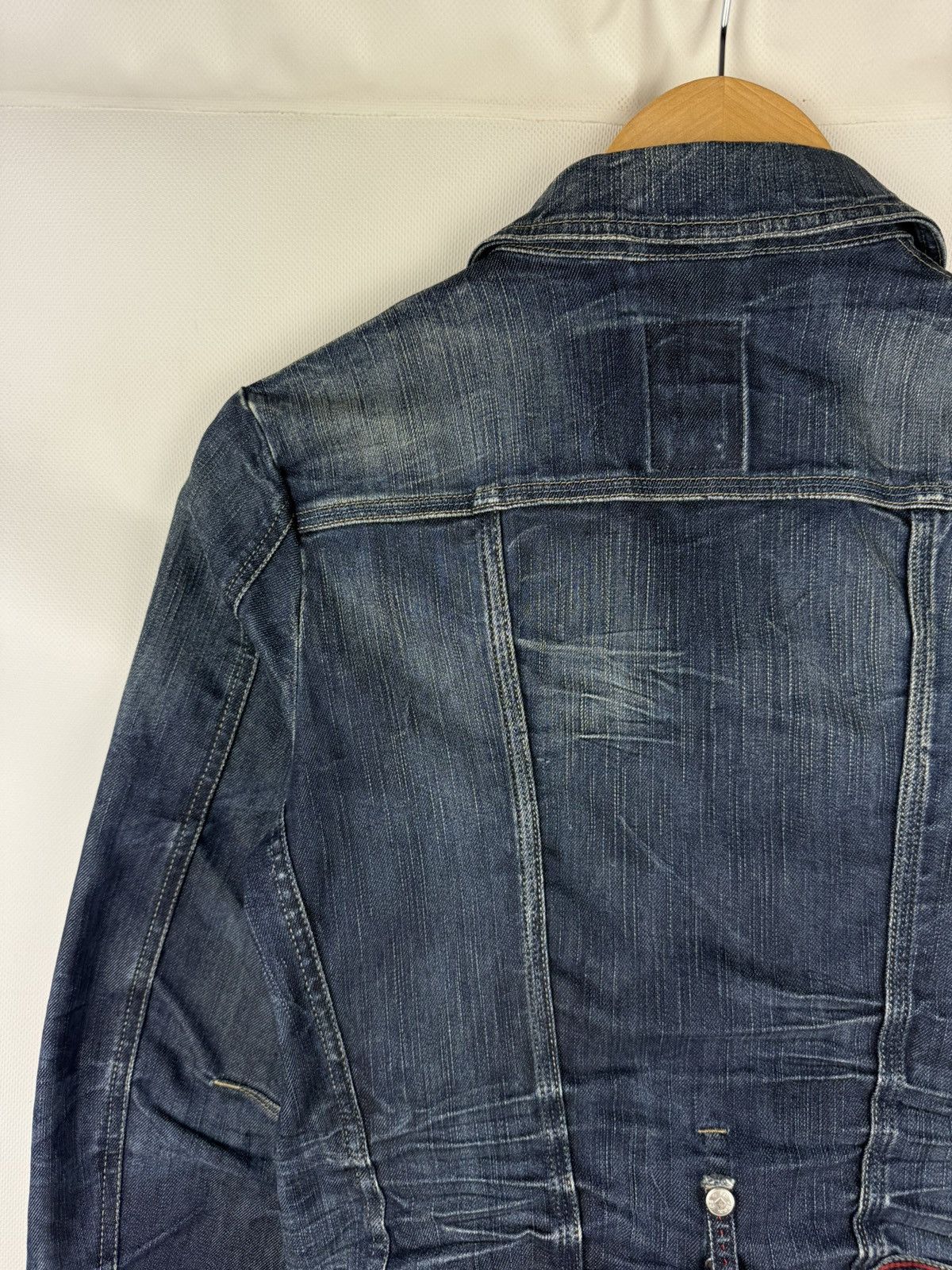 Marithe + Francois Girbaud × Vintage Marithe Francois Girbaud Vintage Avant-garde Denim Jacket Size S / US 4 / IT 40 - 16 Thumbnail