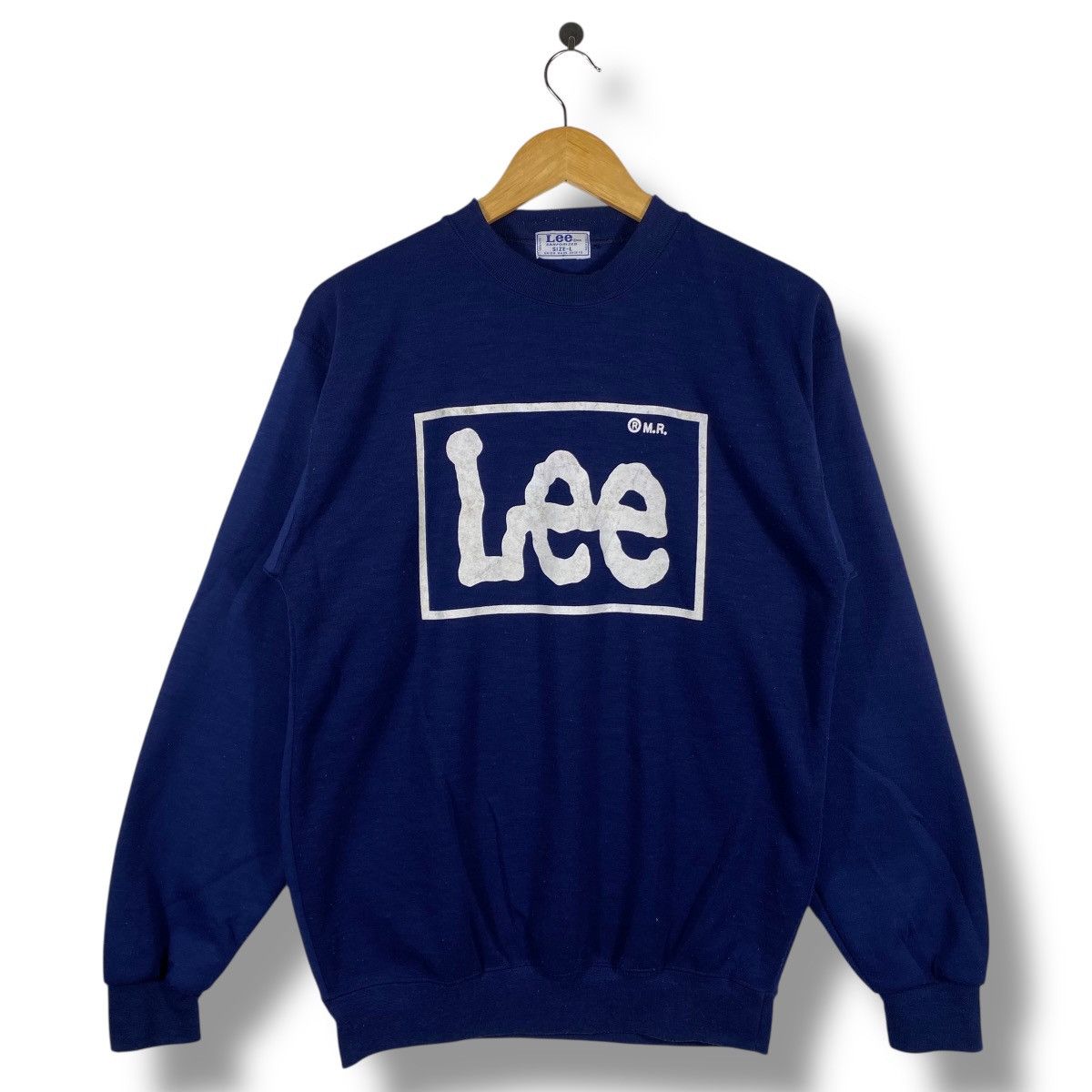 Lee Vintage 80's LEE Sanforized Big Logo Crewneck Sweatshirt Size US L / EU 52-54 / 3 - 1 Thumbnail