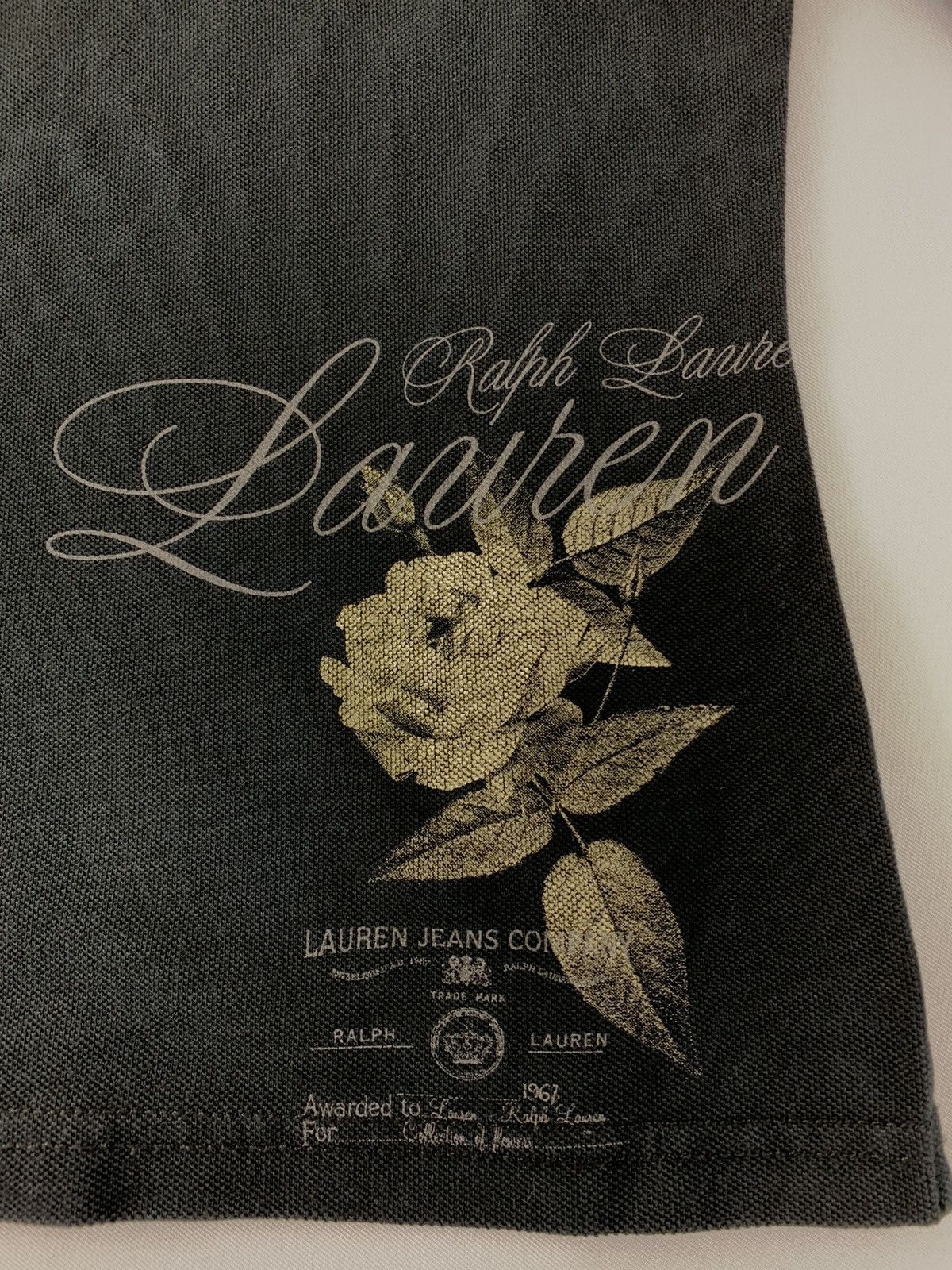 Lauren Ralph Lauren × Ralph Lauren LRL Lauren Jeans Co Ralph Lauren Rose Flower Logo Polo Tee Size M / US 6-8 / IT 42-44 - 6 Thumbnail