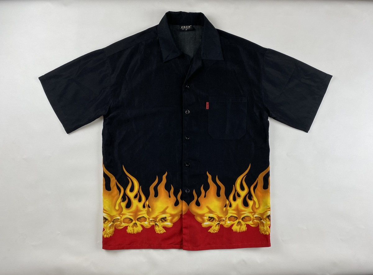 Frame Flame Hawaiian Shirt Vacation Party Size US M / EU 48-50 / 2 - 1 Thumbnail