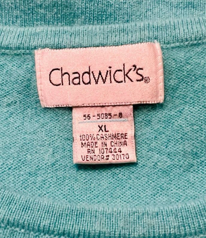 Other Vintage Chadwick’s 100% Cashmere Sweater – Teal – Women’s XL Size XL / US 12-14 / IT 48-50 - 3 Thumbnail