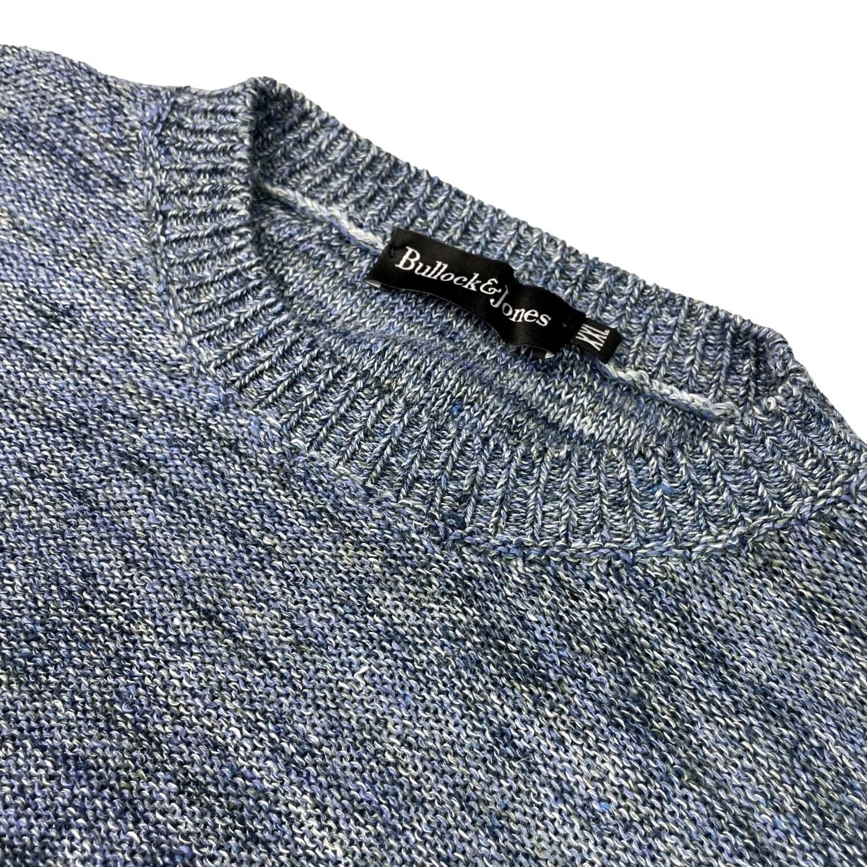 Vintage Bullock & Jones Sweater Men's 2XL Linen Knit Crewneck Striped Gray/Blue Ireland Vintage No Size US XXL / EU 58 / 5 - 2 Thumbnail