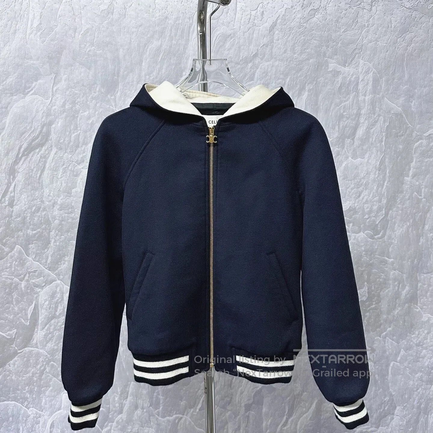 Celine celine embroidered hooded zip-up jacket. Size S / US 4 / IT 40 - 1 Thumbnail