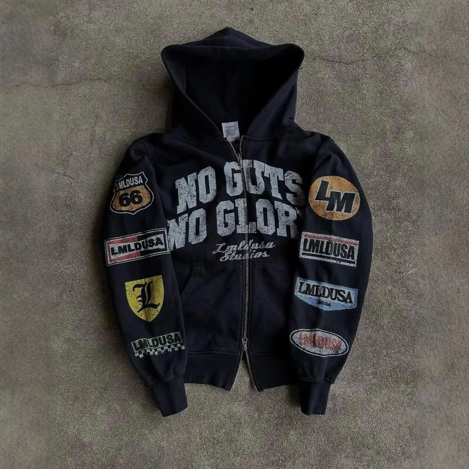 Other 'No Guts No Glory' Multi-Badge Fleece-Lined Zip Hoodie Size US M / EU 48-50 / 2 - 2 Thumbnail
