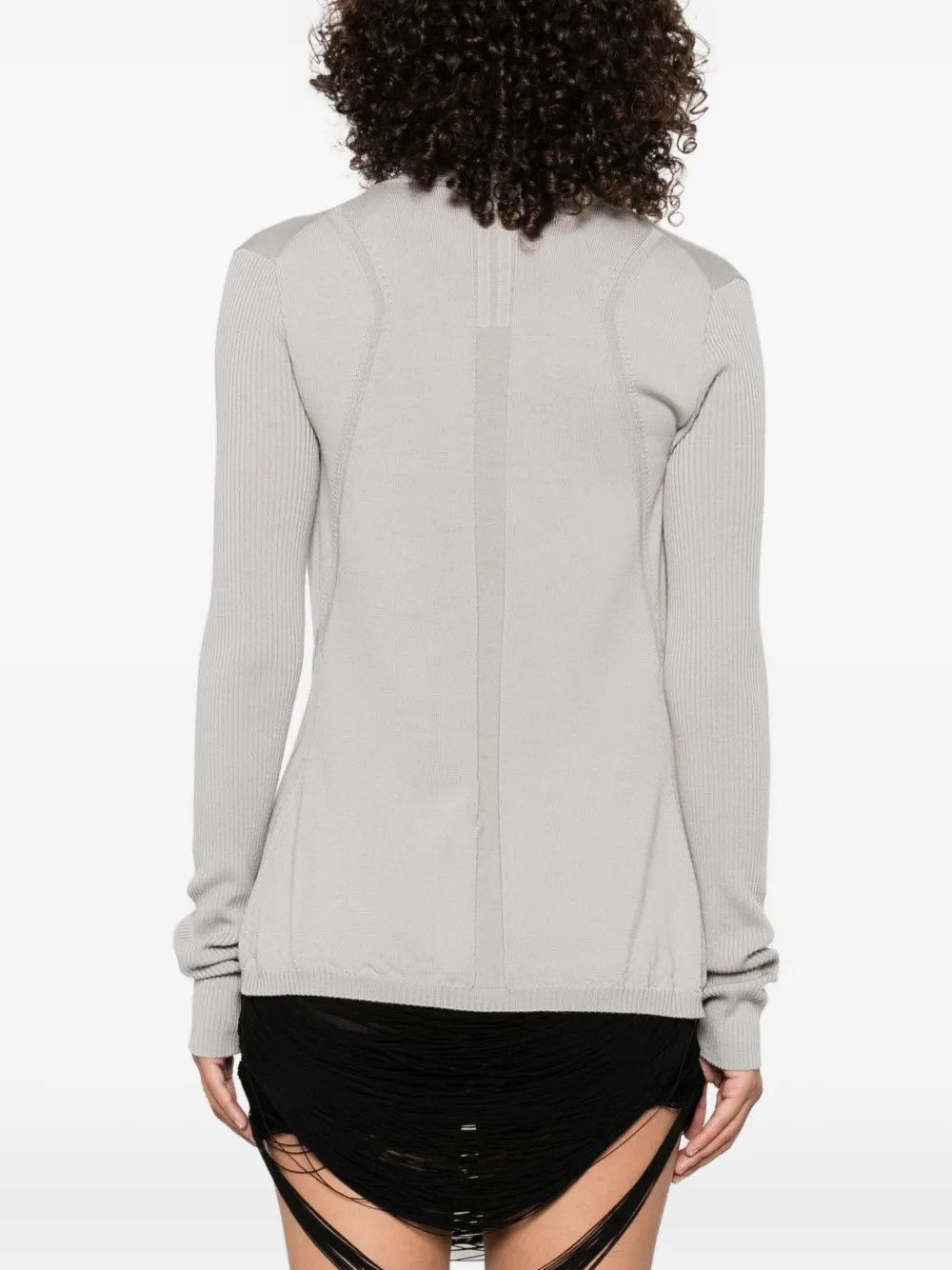 Rick Owens o1y0126 Cardigan in Light Gray Size S / US 4 / IT 40 - 3 Thumbnail