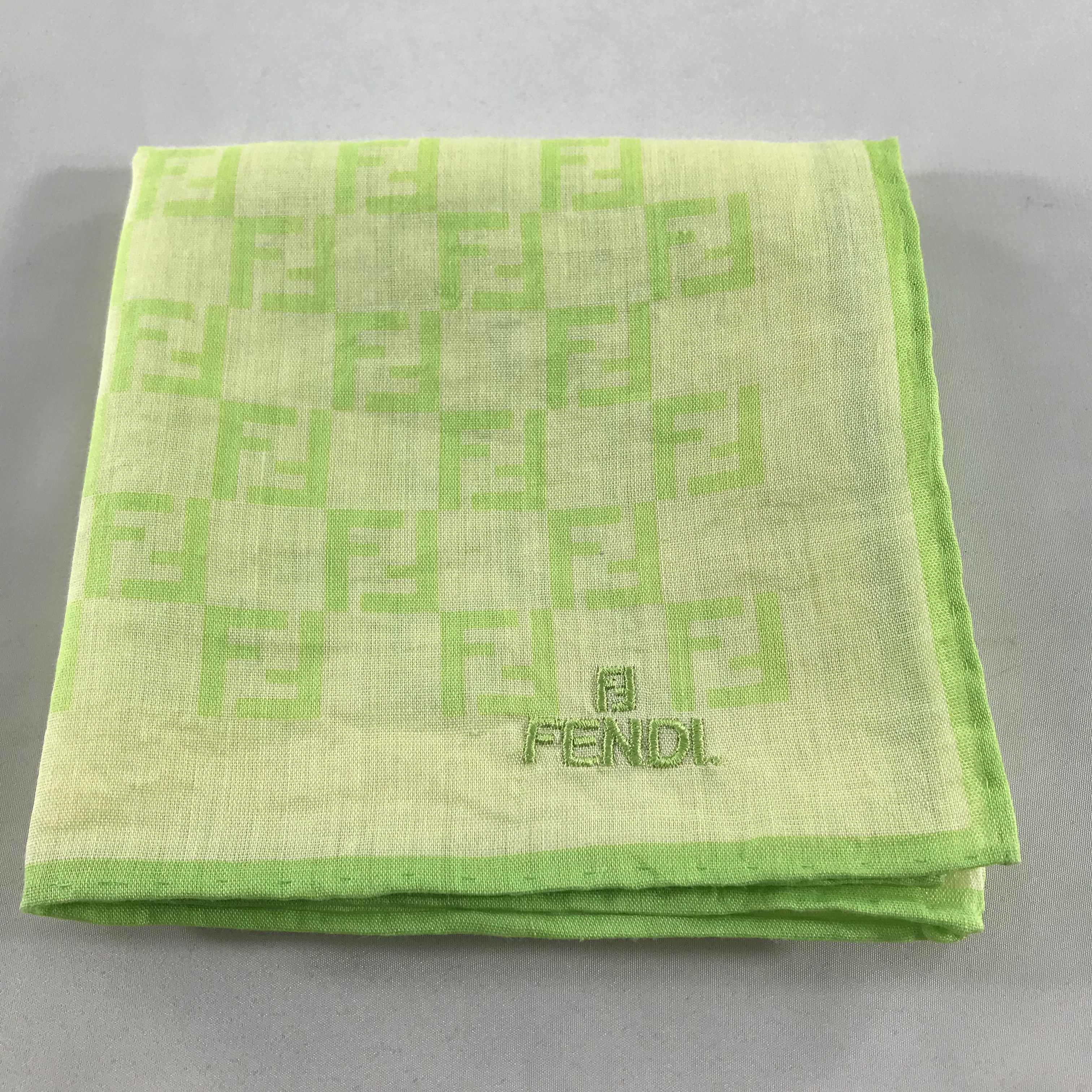 Vintage FeNdI Monogram FF Handkerchief Neckerchief Bandana H03 Size ONE SIZE - 3 Thumbnail