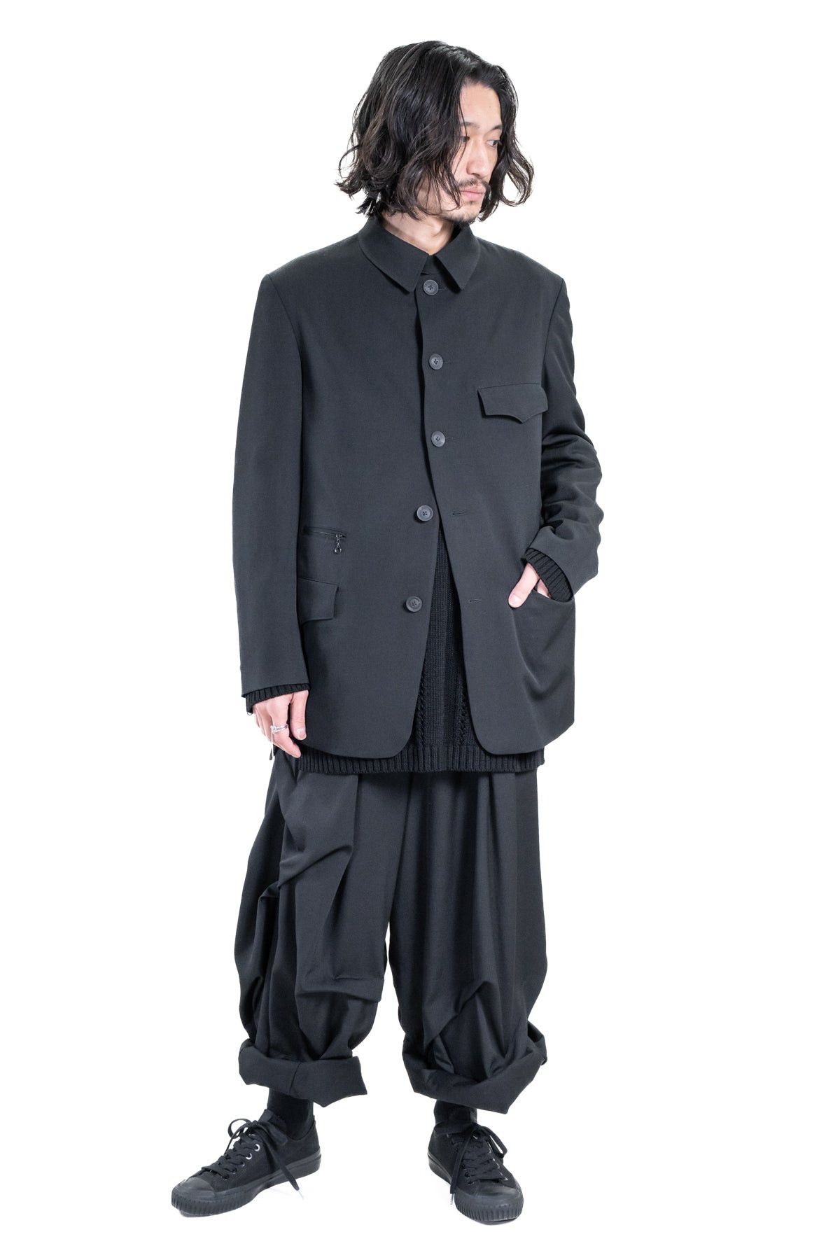 Yohji Yamamoto Yohji Yamamoto Pour Homme HOOK COLLAR 5 SINGLE JACKET BLAZER Size US M / EU 48-50 / 2 - 3 Thumbnail