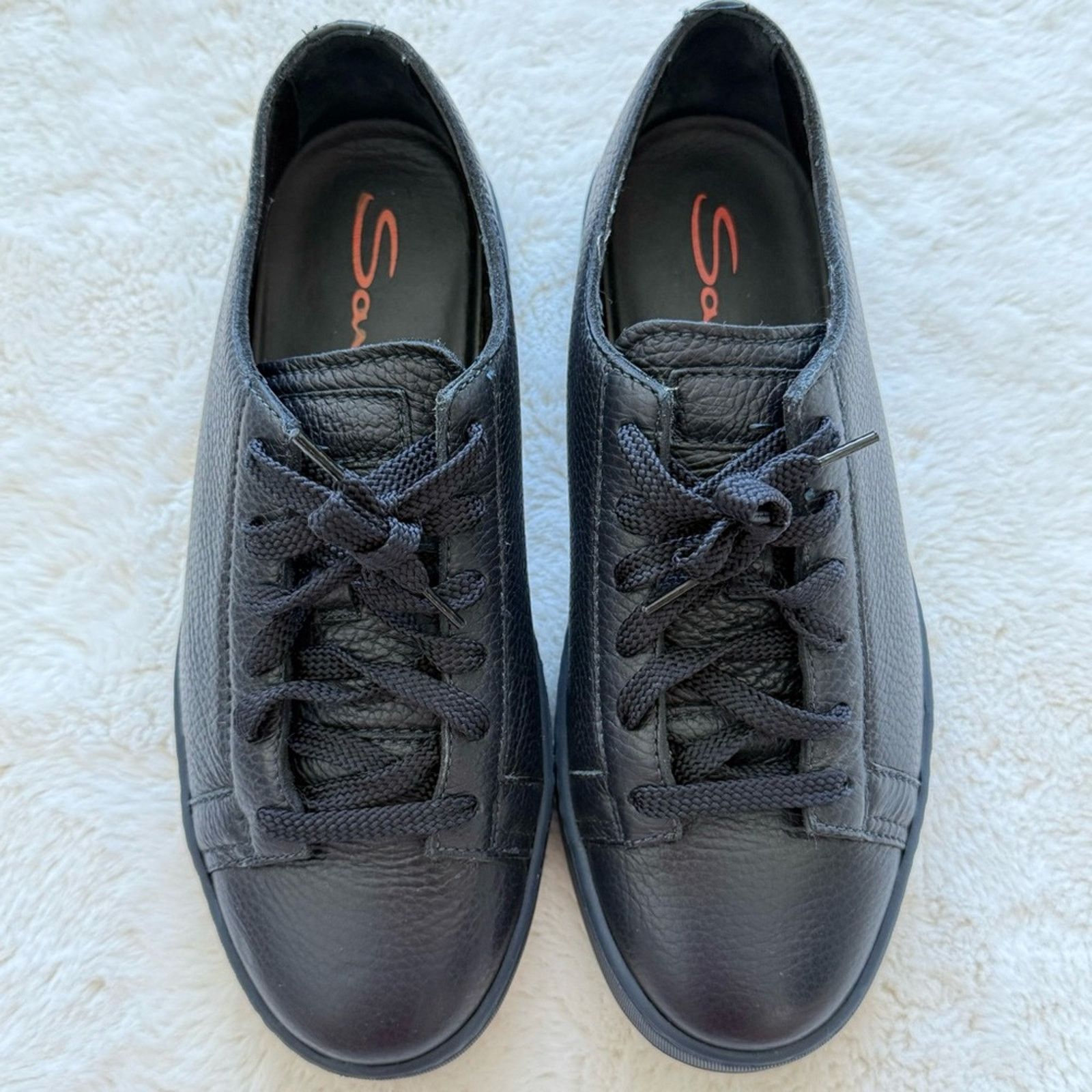Santoni men's leather sneakers size US men