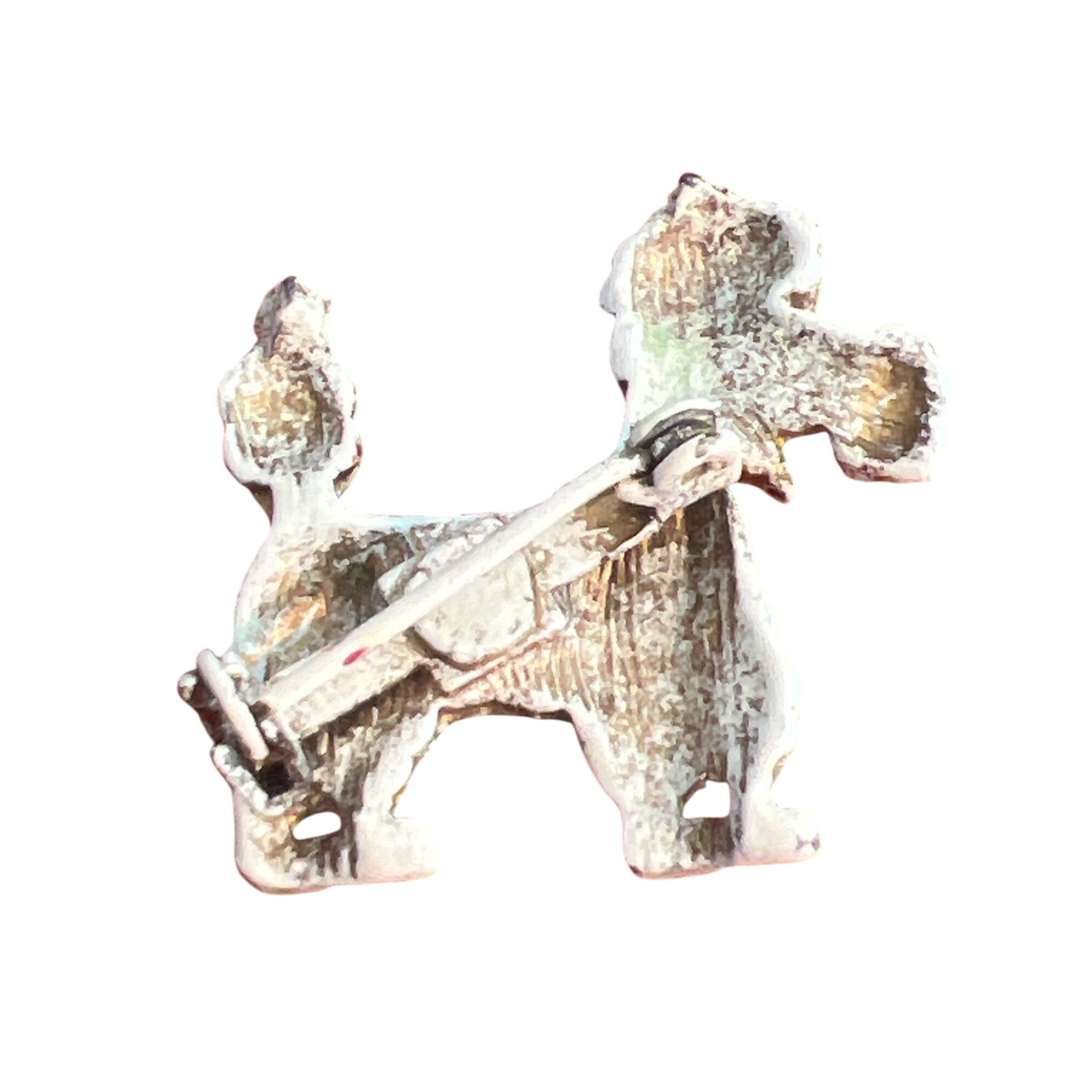 Other Vintage MCM Poodle Lapel Pin Brooch Gold Tone White Red Blac Size ONE SIZE - 3 Thumbnail