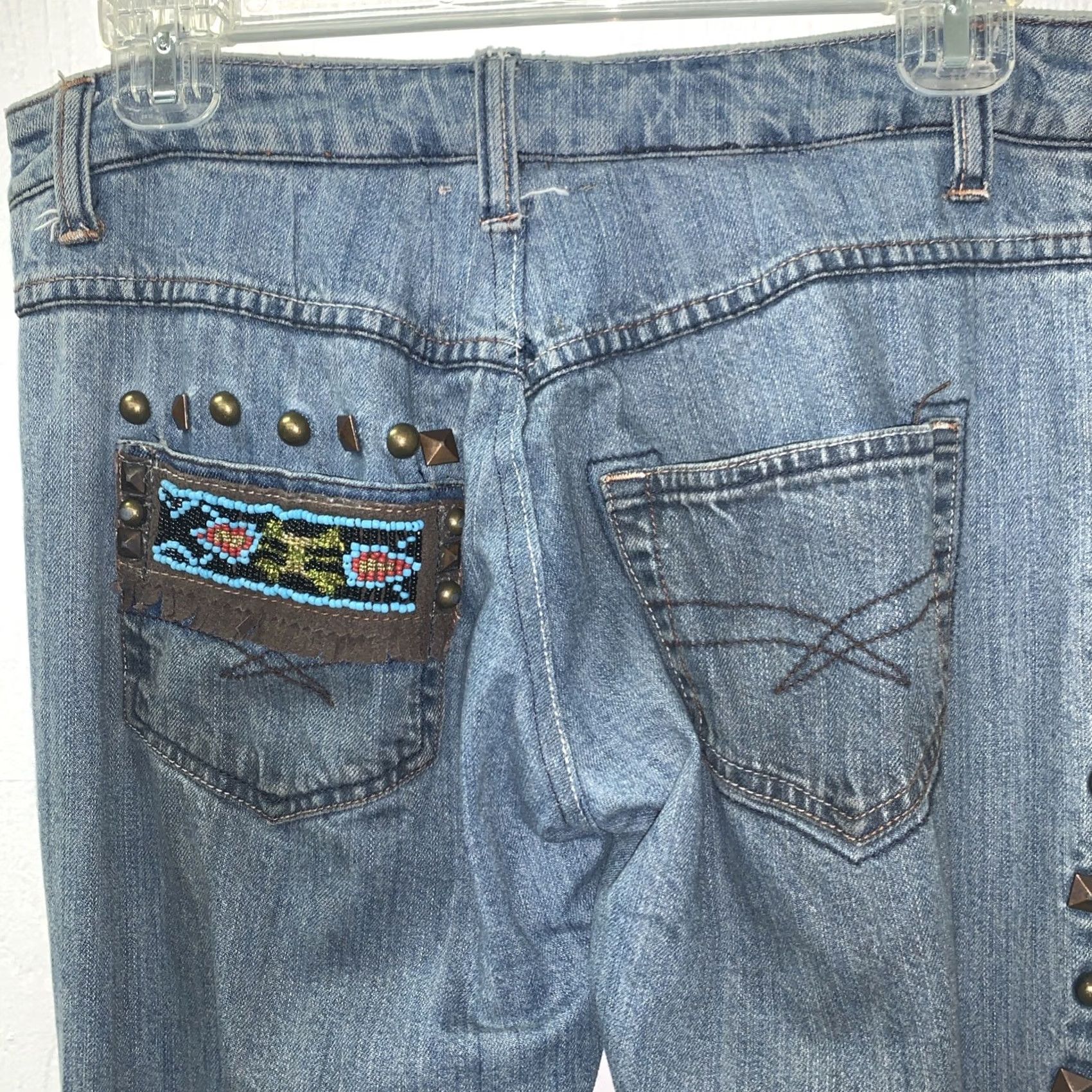 Doublet Double D Ranch Women’s Jeans Embellished Denim 30” Waist 31” Inseam Size 10 Blue Size 32" / US 10 / IT 46 - 7 Thumbnail