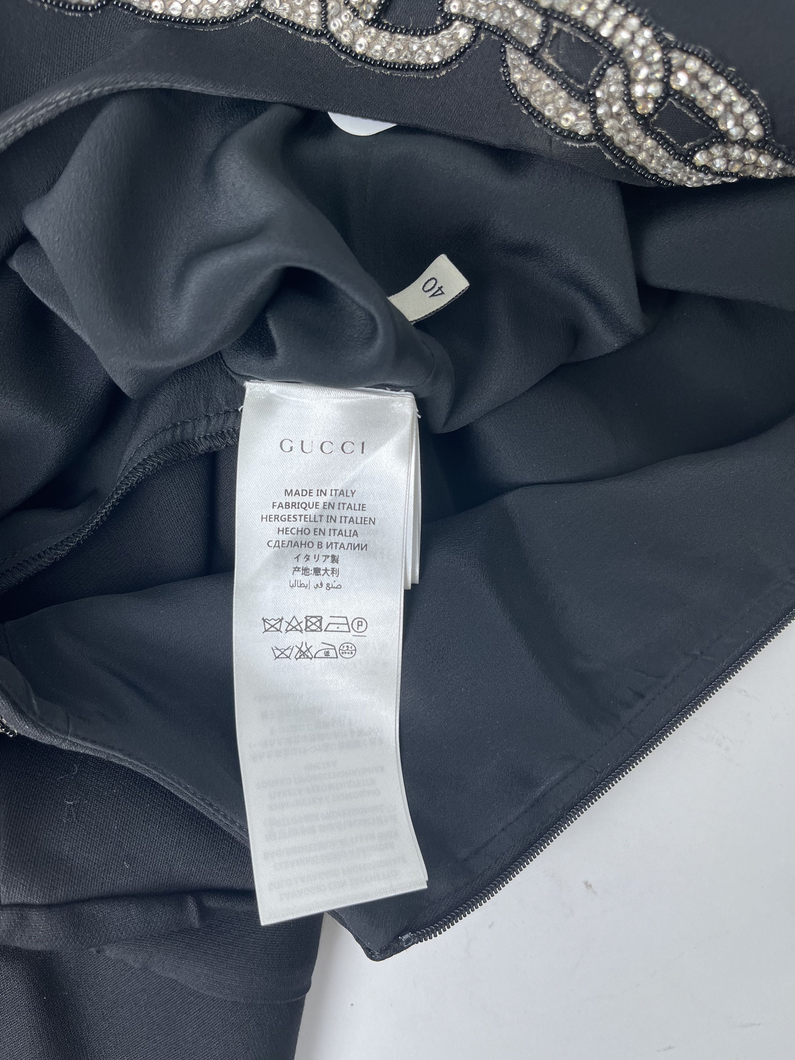 Gucci Black Short Sleeve Dress Size S / US 4 / IT 40 - 8 Thumbnail