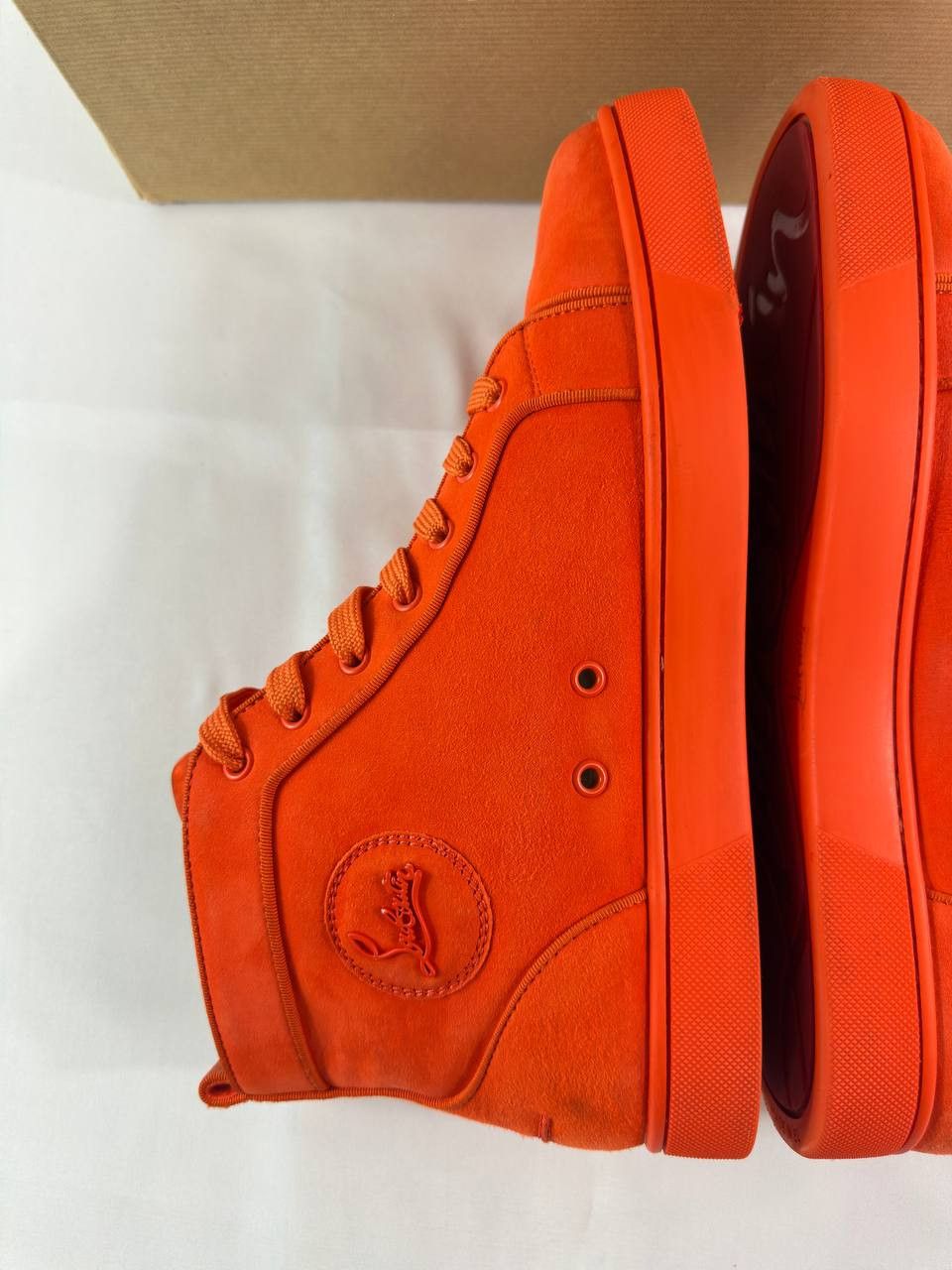 Christian Louboutin Christian Louboutin Louis Orlato Flat Sneakers Orange Suede Size US 11 / EU 44 - 12 Thumbnail