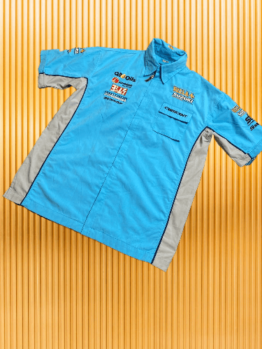 Vintage SUZUKI MOTOSPORT RUZLA + RACING MOTO GP WORKWEAR TEAM SHIRT Size US XL / EU 56 / 4 - 1 Thumbnail