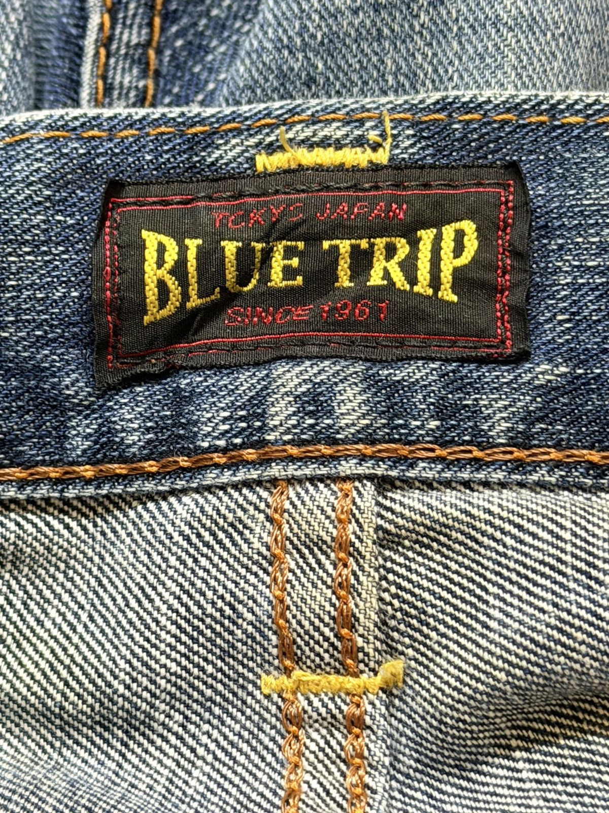 Edwin Vintage 90s Japan Edwin Blue Trip Faded Wash Wide Leg Loose Size US 32 / EU 48 - 5 Thumbnail