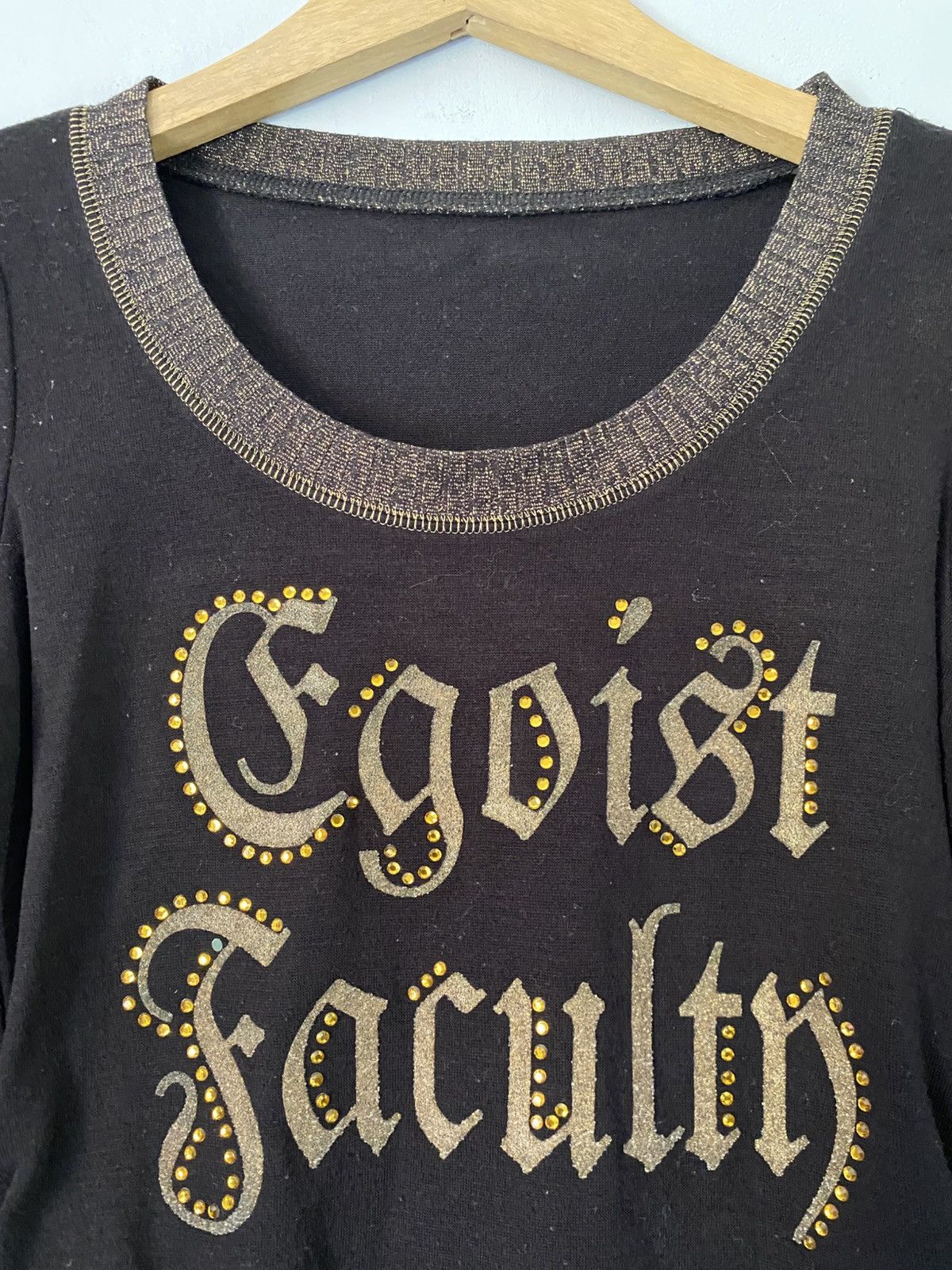 If Six Was Nine × Japanese Brand × Le Grande Bleu (L.G.B.) Egoist gothic glitter punk longsleeve tshirt Size US M / EU 48-50 / 2 - 2 Thumbnail