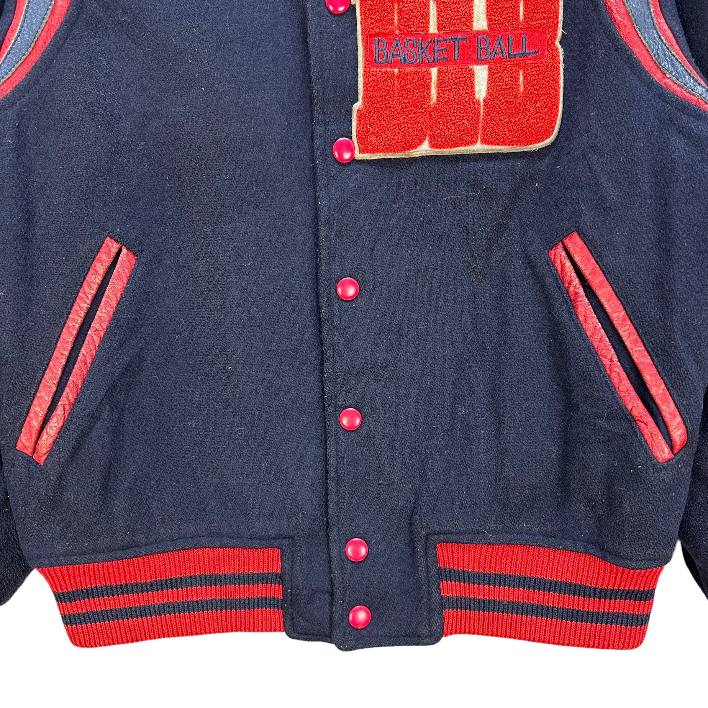 Japanese Brand Village Stone Basket Ball Logo Varsity Jacket #A31-0704 Size US M / EU 48-50 / 2 - 5 Thumbnail