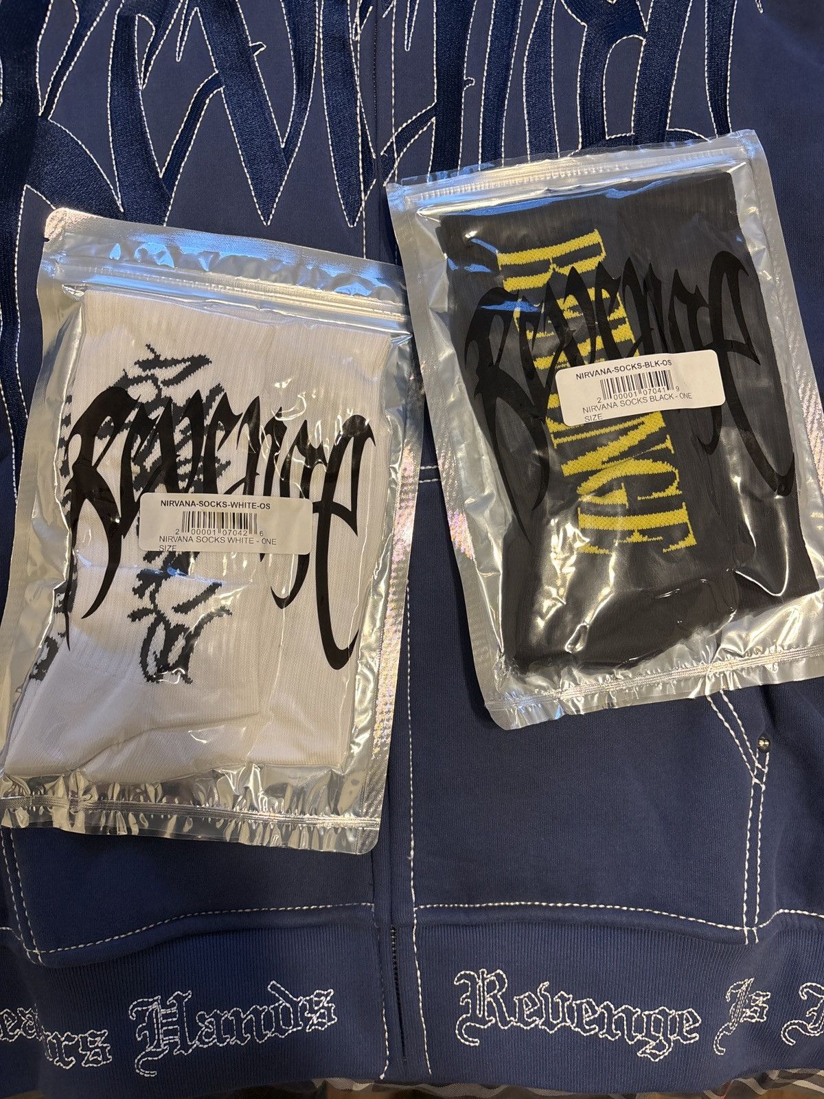 Revenge Revenge nirvana socks black and white Size ONE SIZE - 1 Preview