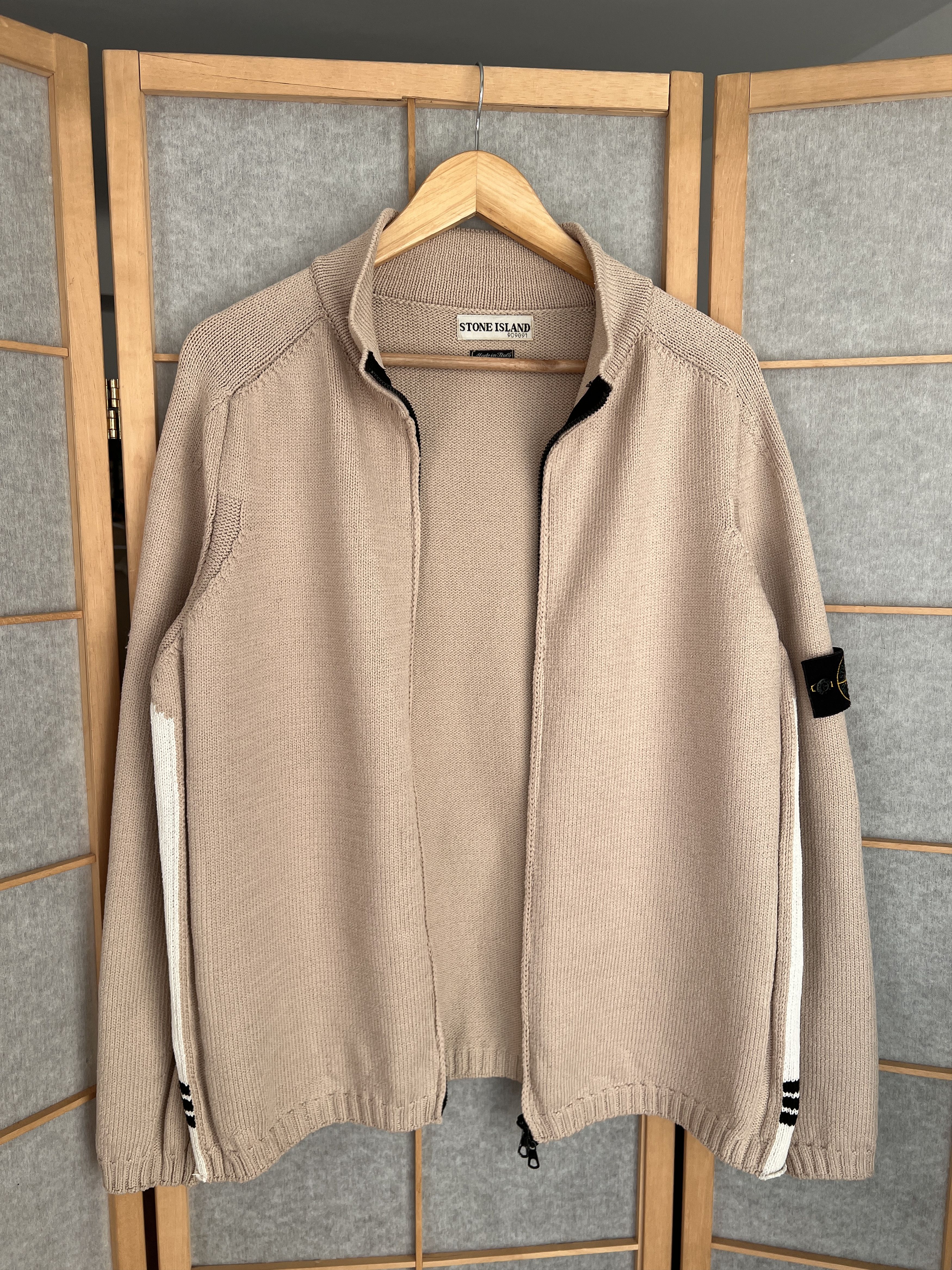 Massimo Osti 2000s VINTAGE STONE ISLAND KNIT SWEATER RARE Size US L / EU 52-54 / 3 - 18 Thumbnail