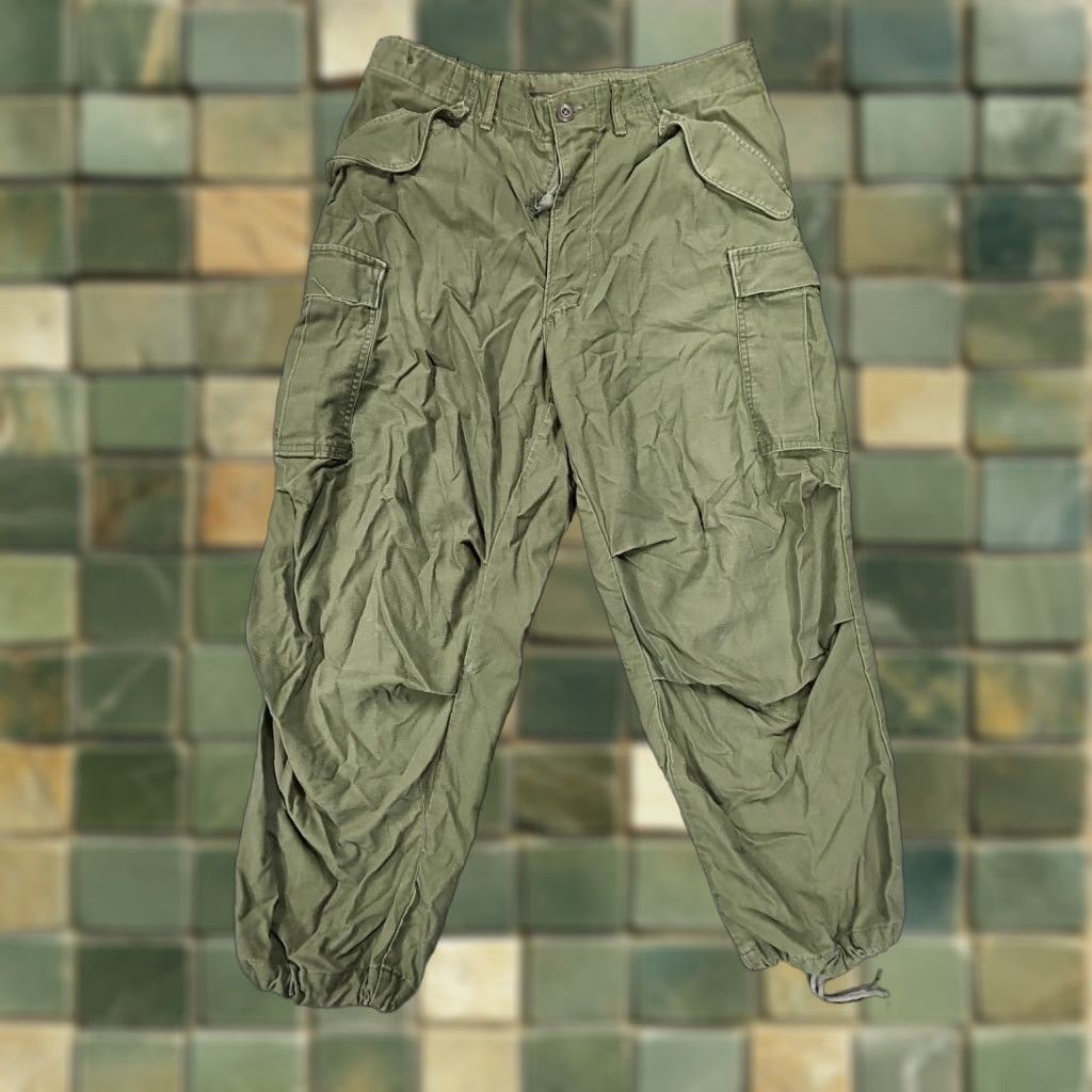 Vintage VINTAGE US Army Army Paratrooper Cargo Pants 33x25 Regular Green Camouflage Military Baggy Streetwear Mens Size US 33 - 1 Thumbnail
