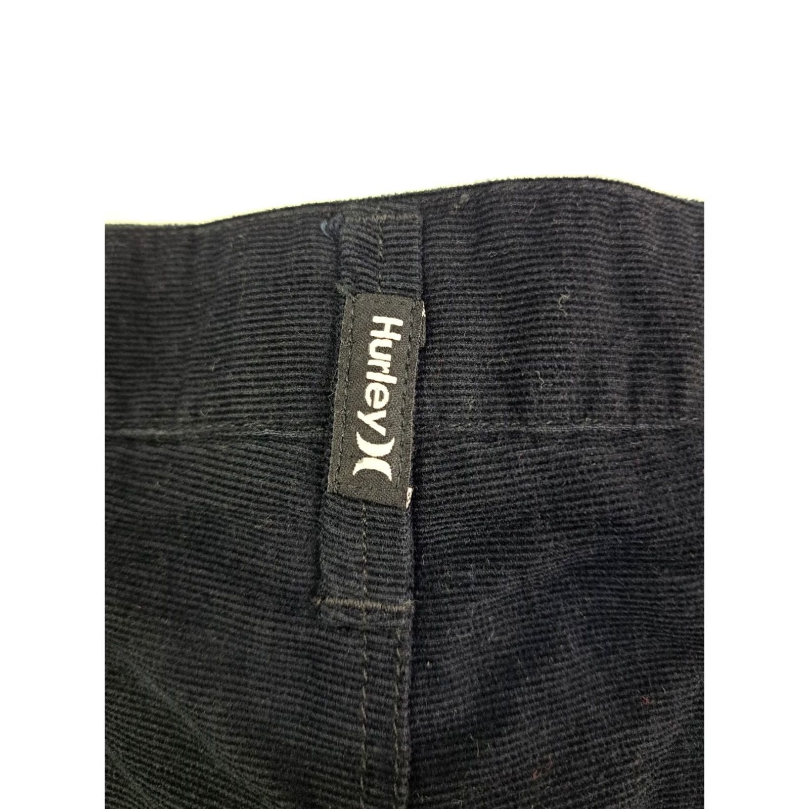 Hurley Hurley Mens Corduroy Black Chino Shorts Pockets Size 32 Regular Inseam 9in Zipper Button Logo Front Casual Beach Summer Spring Fall Chino Mens Size US 32 / EU 48 - 4 Thumbnail