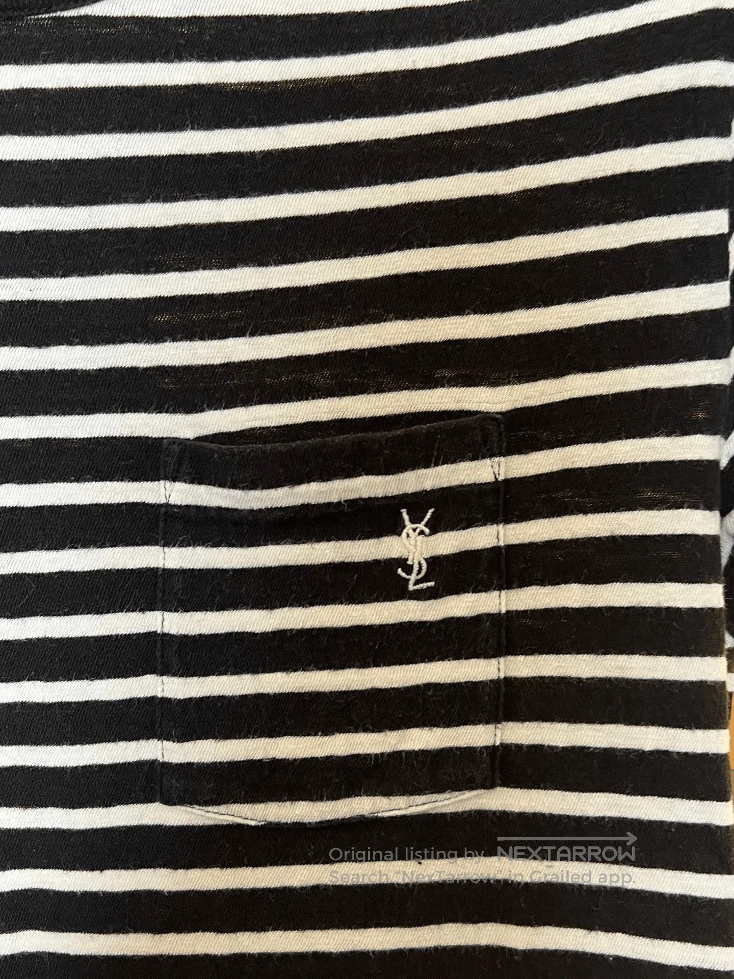 Saint Laurent Paris SLP Striped Short-Sleeve Top. Size US S / EU 44-46 / 1 - 3 Thumbnail