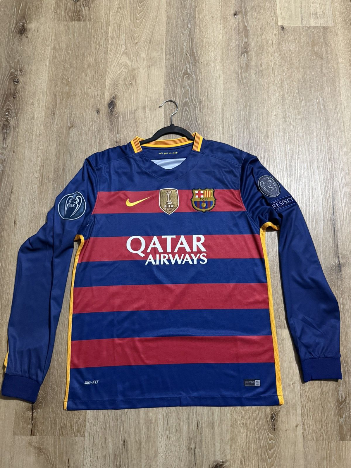Nike × Vintage 2015/16 Home FC Barcelona long sleeve #9 Suarez