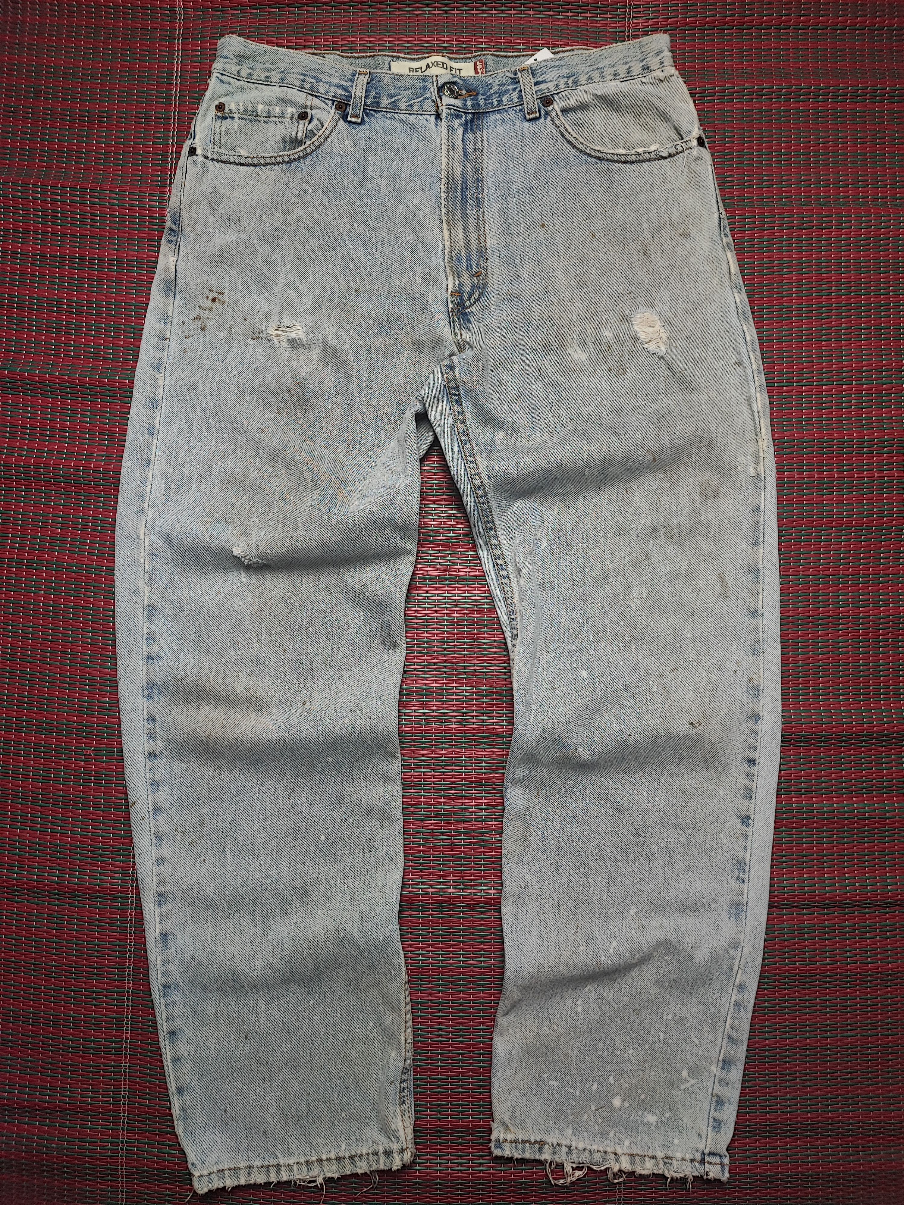 Levi's × Levi's Vintage Clothing × Vintage Vintage levis 550 Painted Jeans Relaxed Fit Size US 35 - 2 Thumbnail