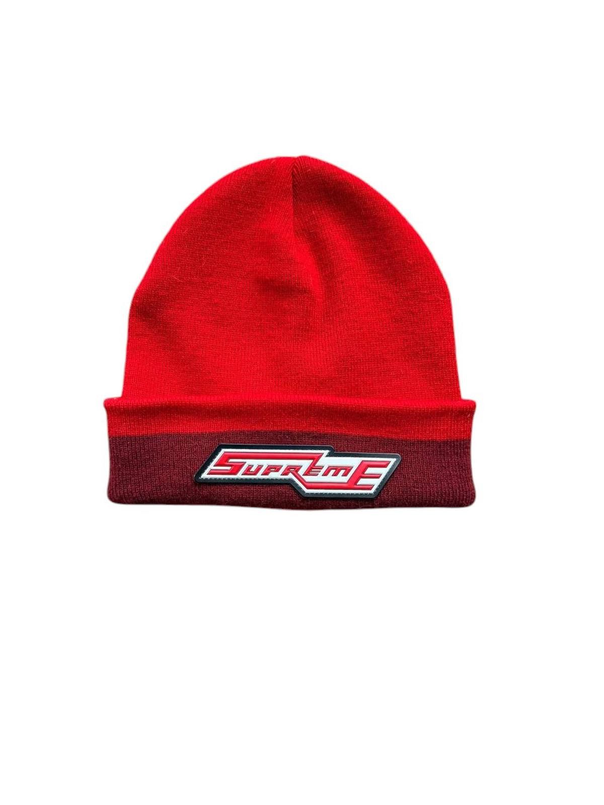 Supreme Supreme Red Cuff Stripe Beanie — O/S Size ONE SIZE - 1 Thumbnail