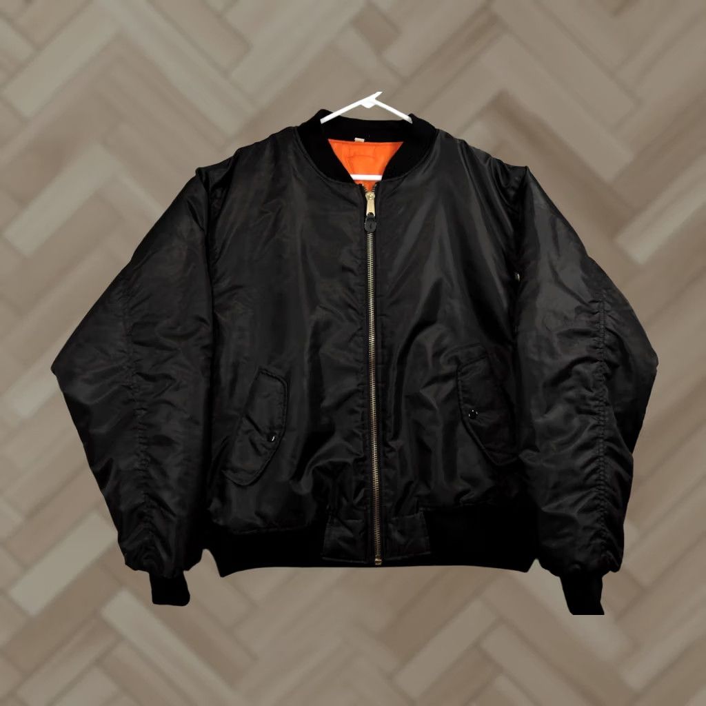 Rothco Jacket Mens 3xl Ma-1 Flight Bomber Reversable Black Aviation Flyers, Men's (Size Xxl)