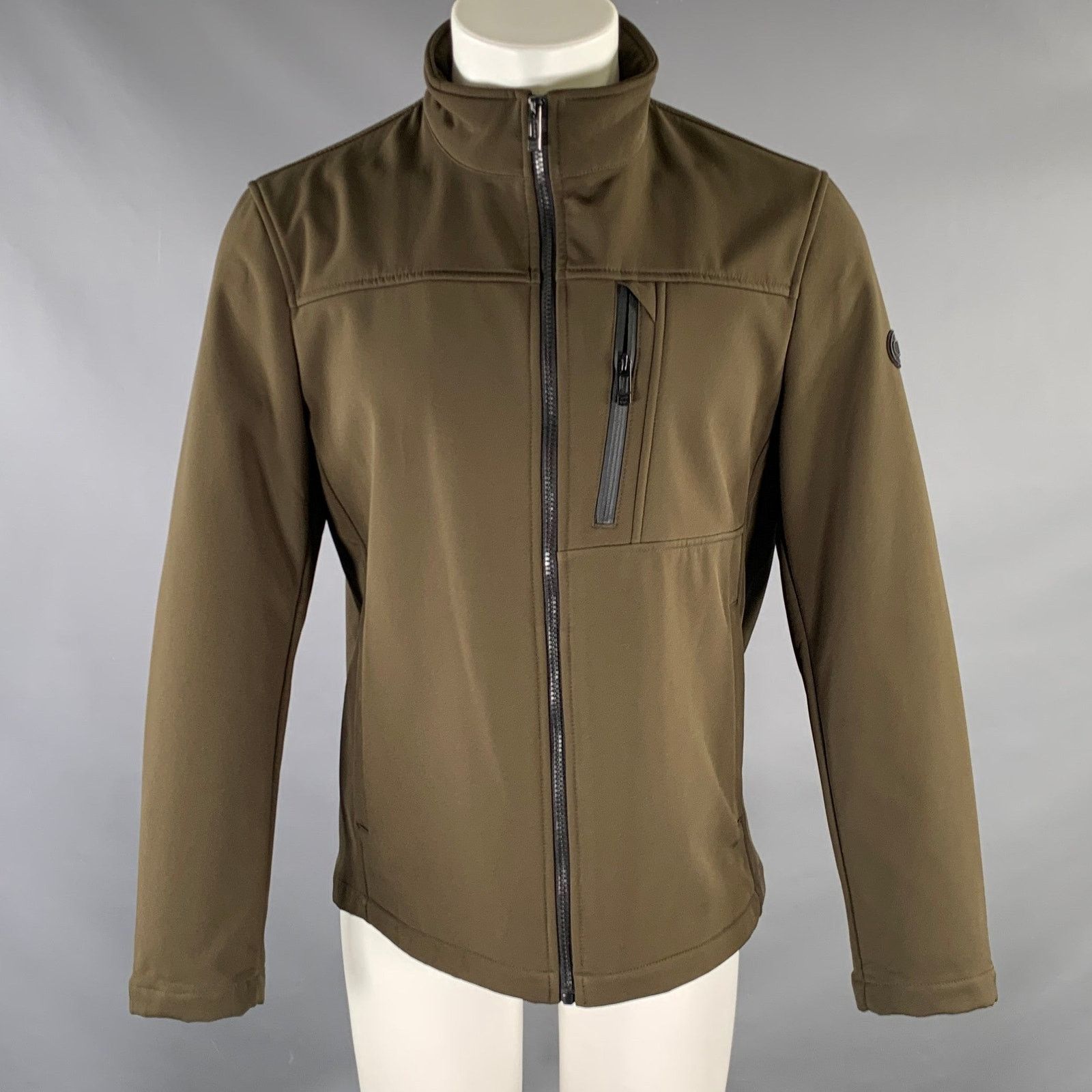 Calvin Klein CALVIN KLEIN Size M Olive Polyester Spandex Zip Up Jacket Size US M / EU 48-50 / 2 - 1 Thumbnail